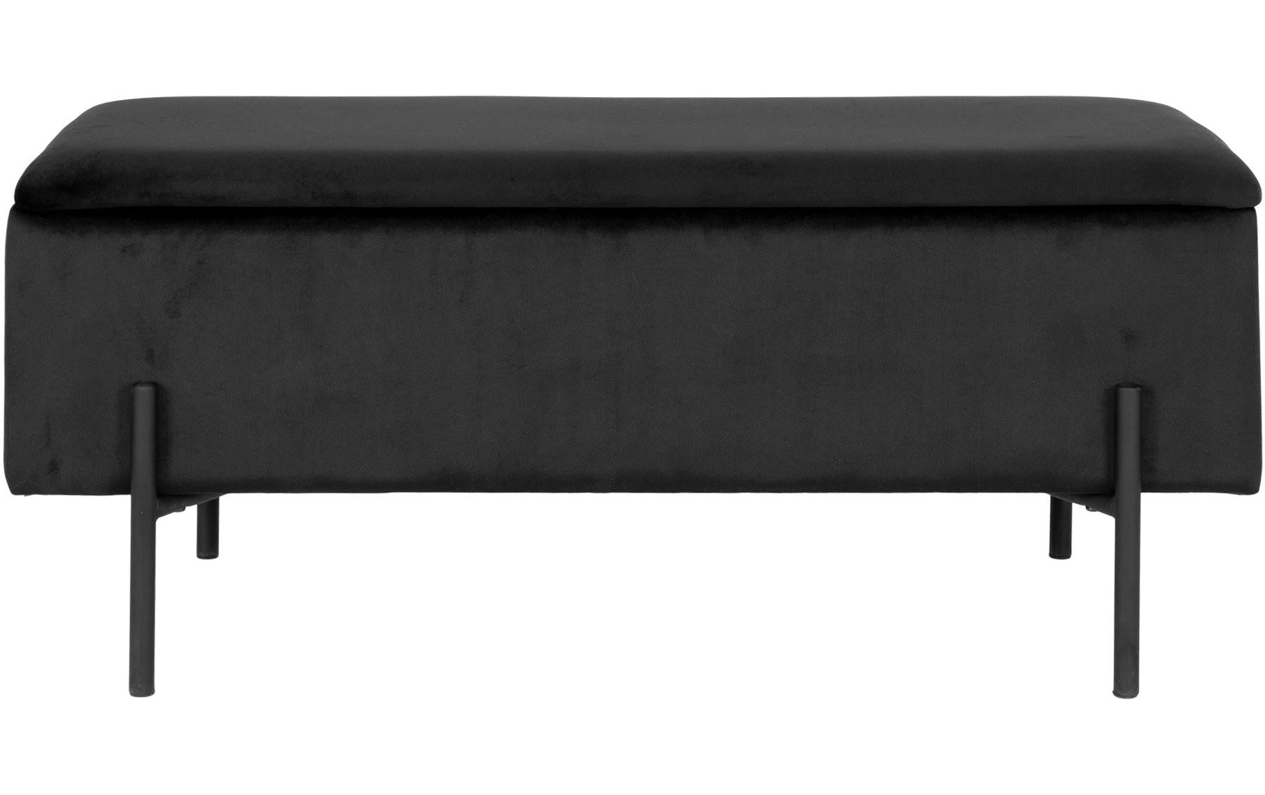 House Nordic Sitztruhe Watford 36.5 x 95 x 46 cm, Schwarz