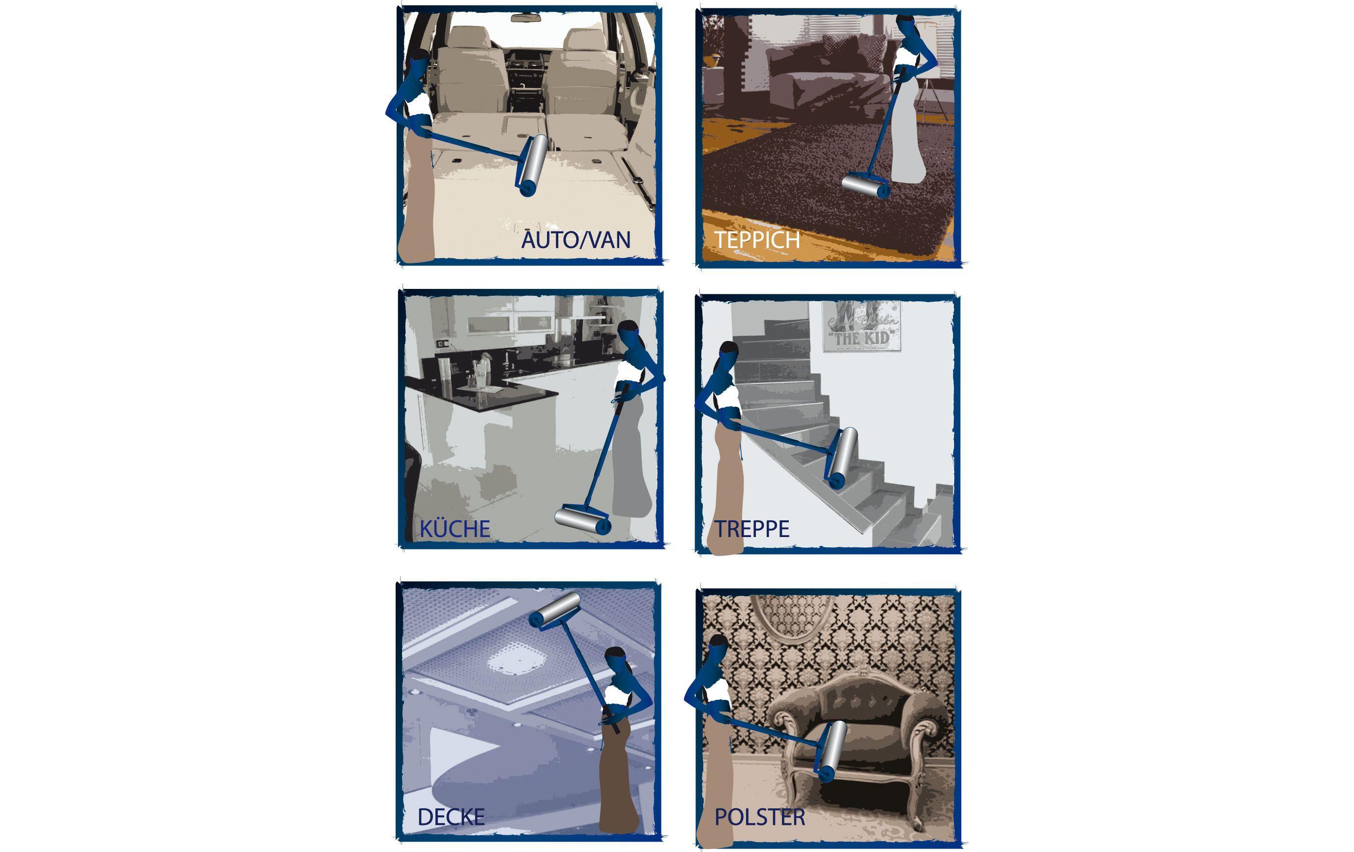 SwissPet Boden und Möbelroller, XXL, mit Auszugstiel, 1.15m, Blau SwissPet Boden und Möbelroller, XXL, mit Auszugstiel, 1.15m, Blau