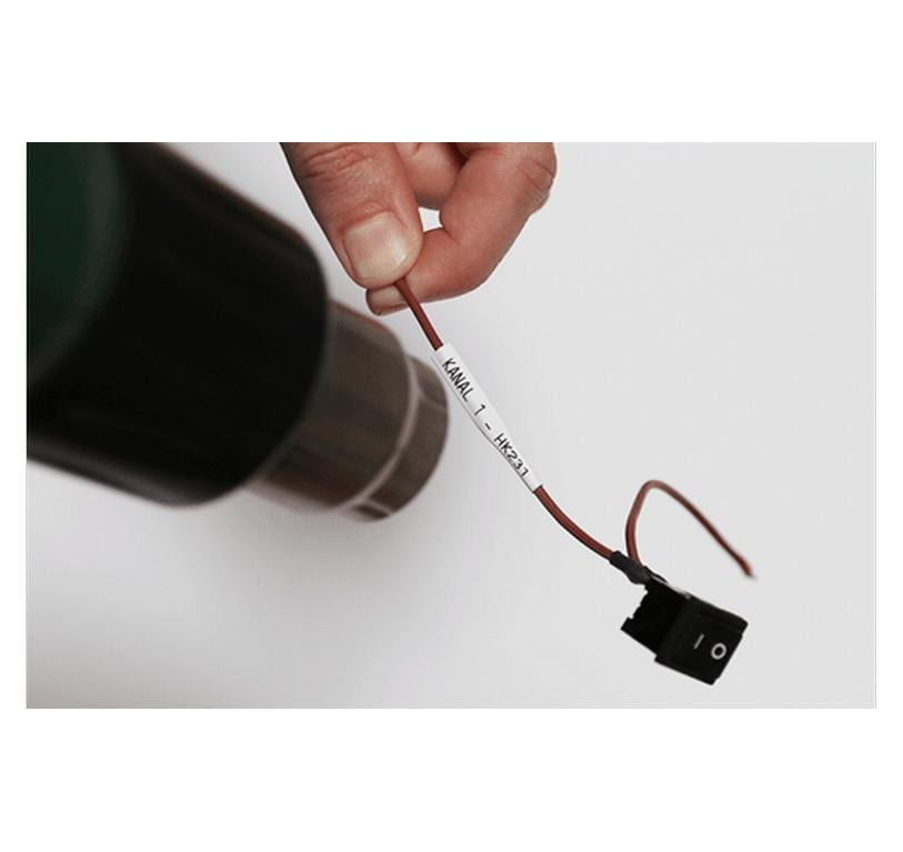 Brother Schrumpfschlauch HSE211E Schwarz auf Weiss Brother Schrumpfschlauch HSE211E Schwarz auf Weiss