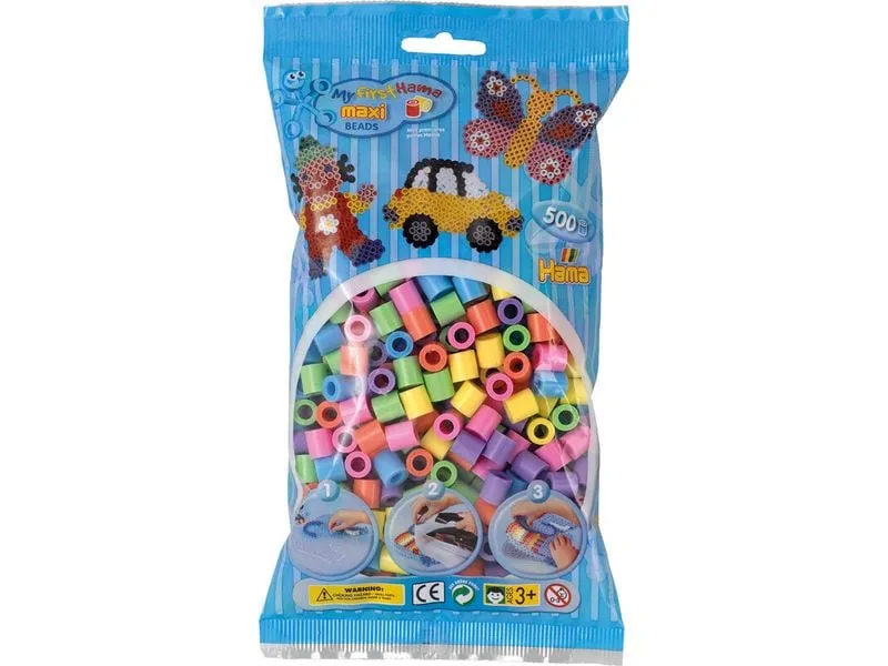 Hama Bügelperlen pastell 500 Stk. Mehrfarbig