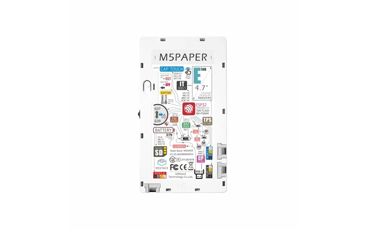 M5Stack Entwicklerboard M5Paper ESP32 4.7 eInk Display