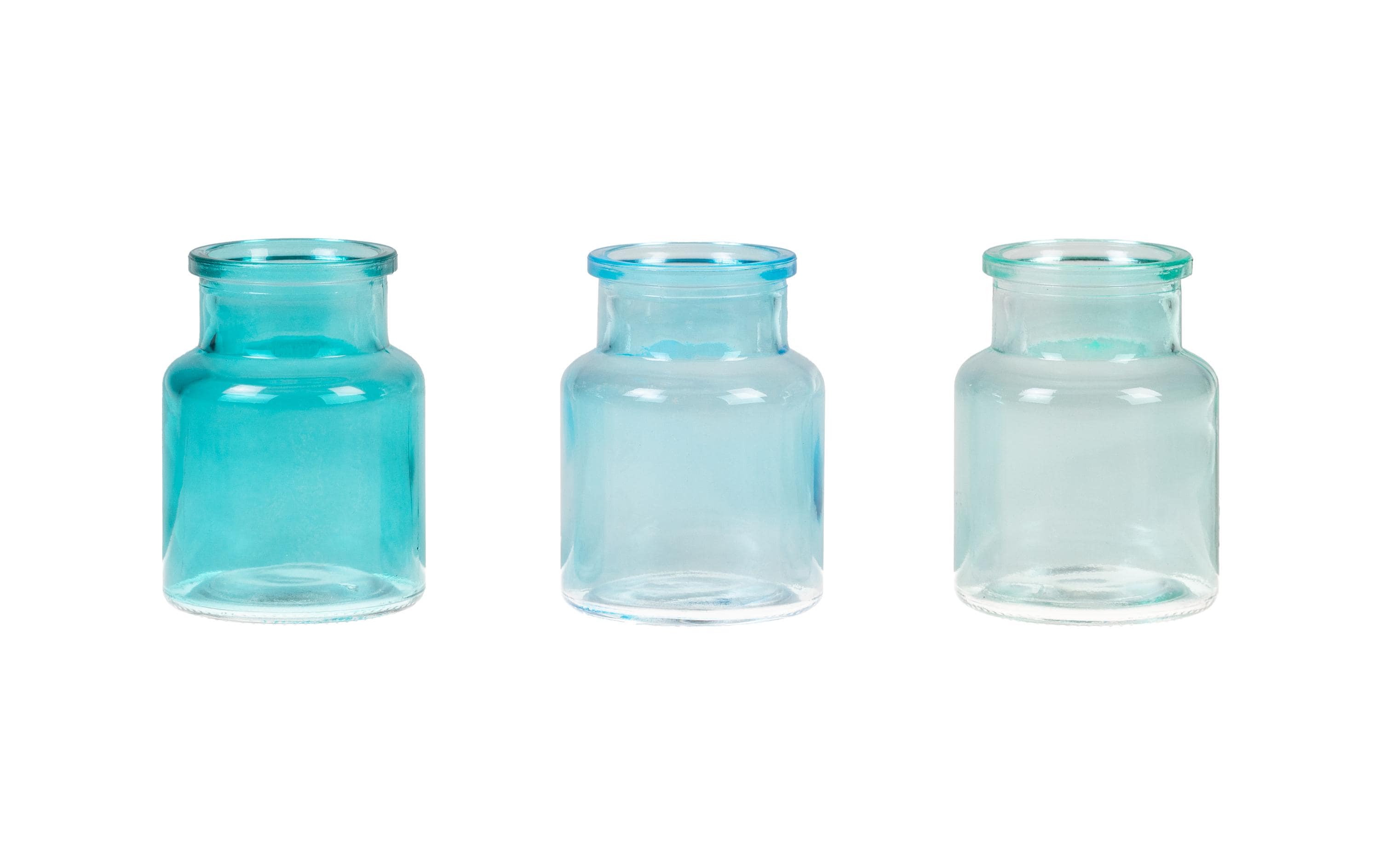 CHALET Vasen-Set S 3 Stück, 7.5 cm, Blau