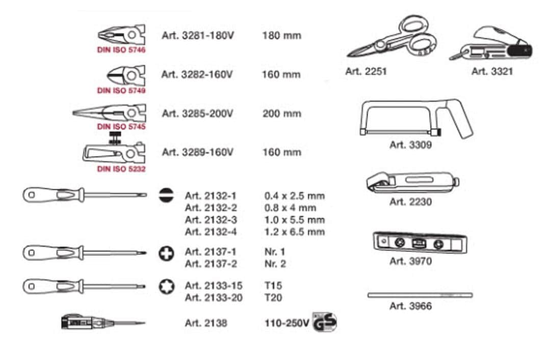 Kraftwerk Werkzeuggürteltasche für Elektriker 20-teilig Kraftwerk Werkzeuggürteltasche für Elektriker 20-teilig