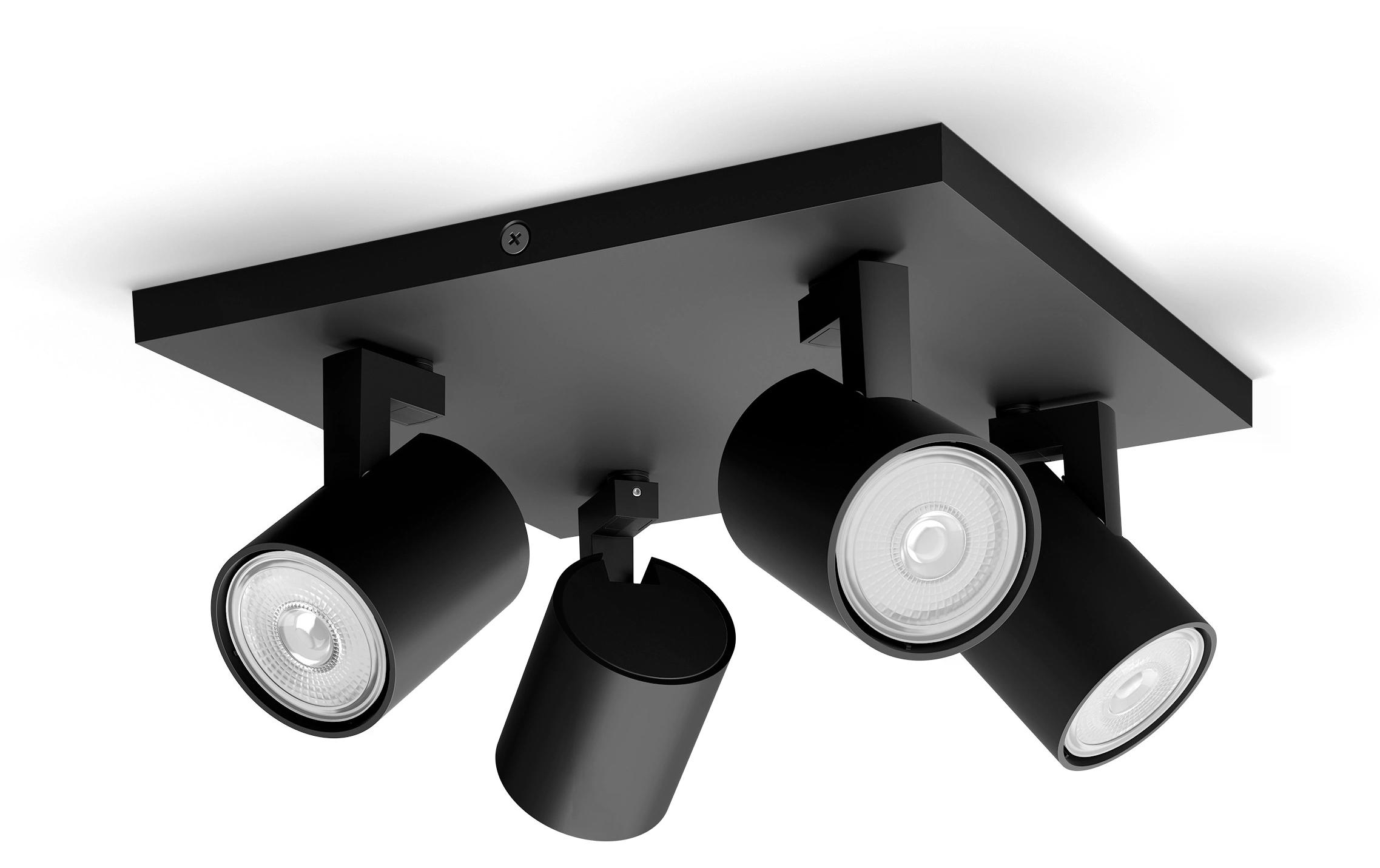 Philips Aufbauspot MyLiving Runner, 4 x GU10, 20W, Schwarz Philips Aufbauspot MyLiving Runner, 4 x GU10, 20W, Schwarz