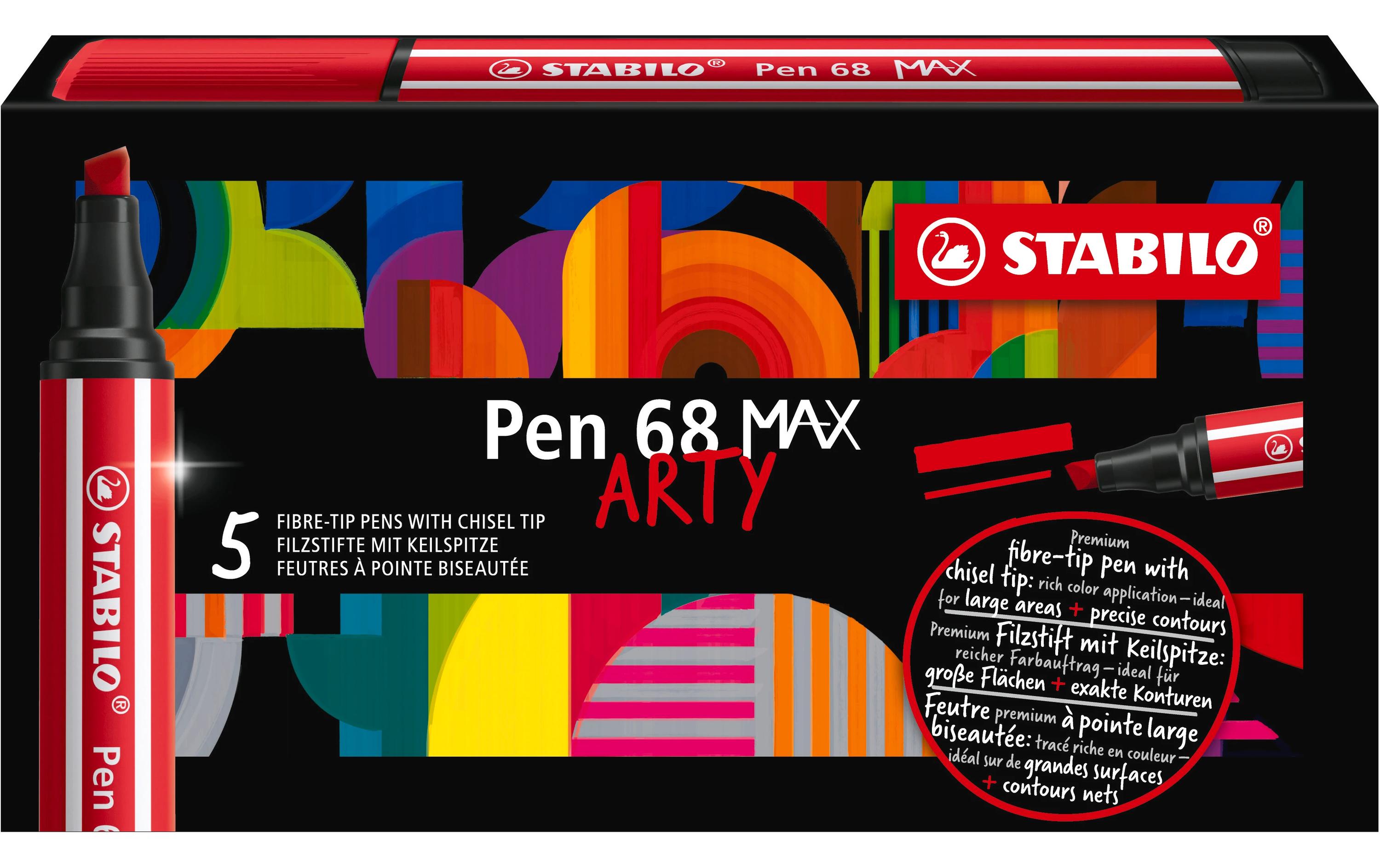 STABILO Filzstift Pen 68 MAX Gelb, 5 Stück