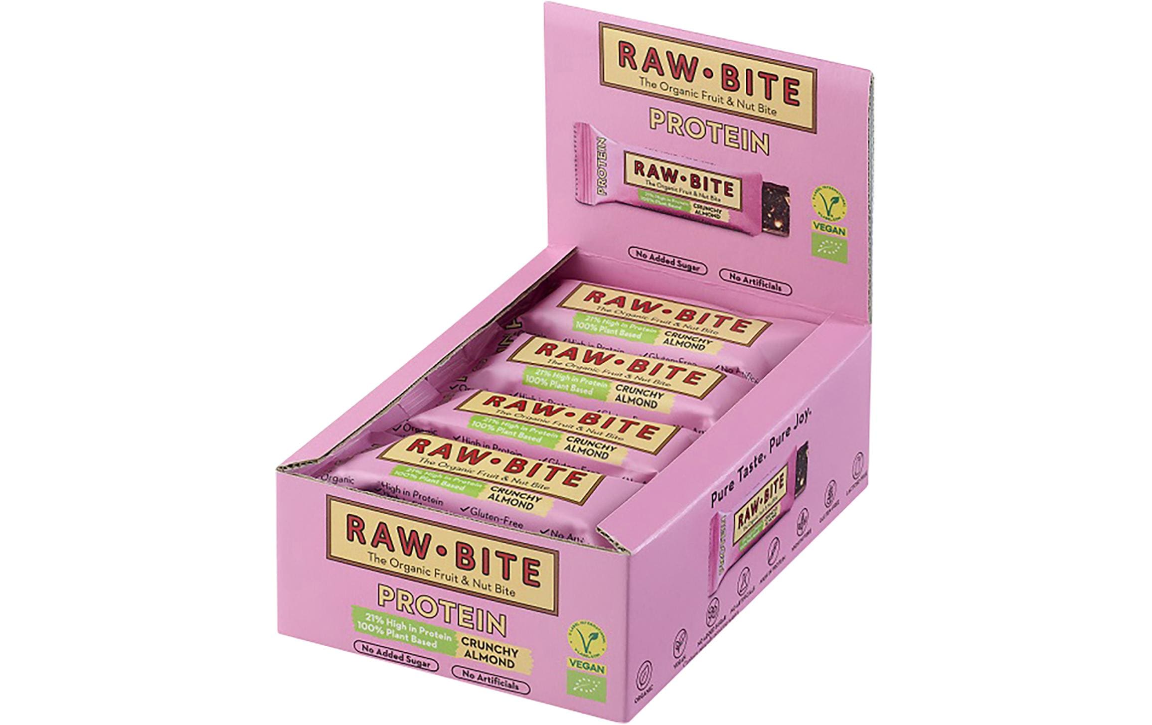 Rawbite Riegel Bio Rohkost Protein Crunchy Almond 12 x 45 g Rawbite Riegel Bio Rohkost Protein Crunchy Almond 12 x 45 g