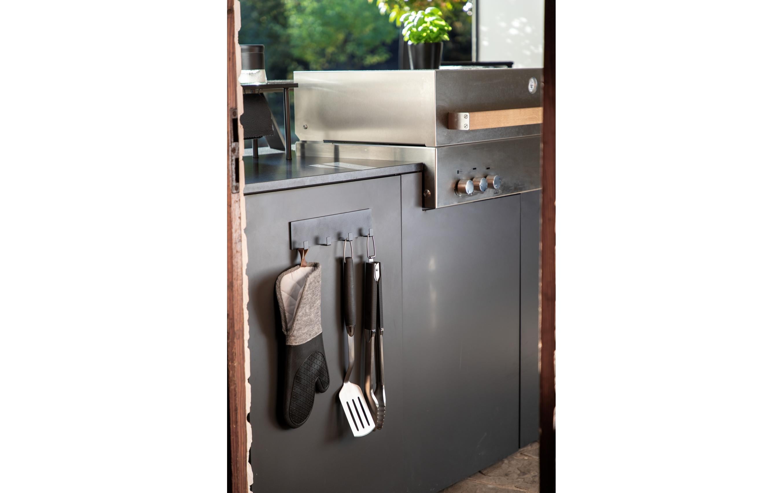 Wenko Grillzange BBQ 45 cm, Schwarz/Silber