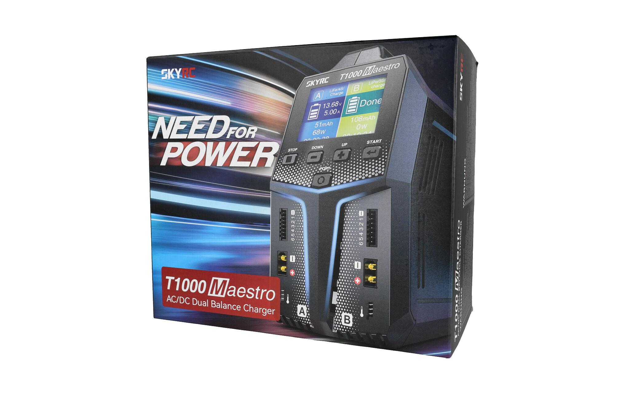 SKYRC Dual-Ladegerät T1000 AC/DC 1-6S, 450 W