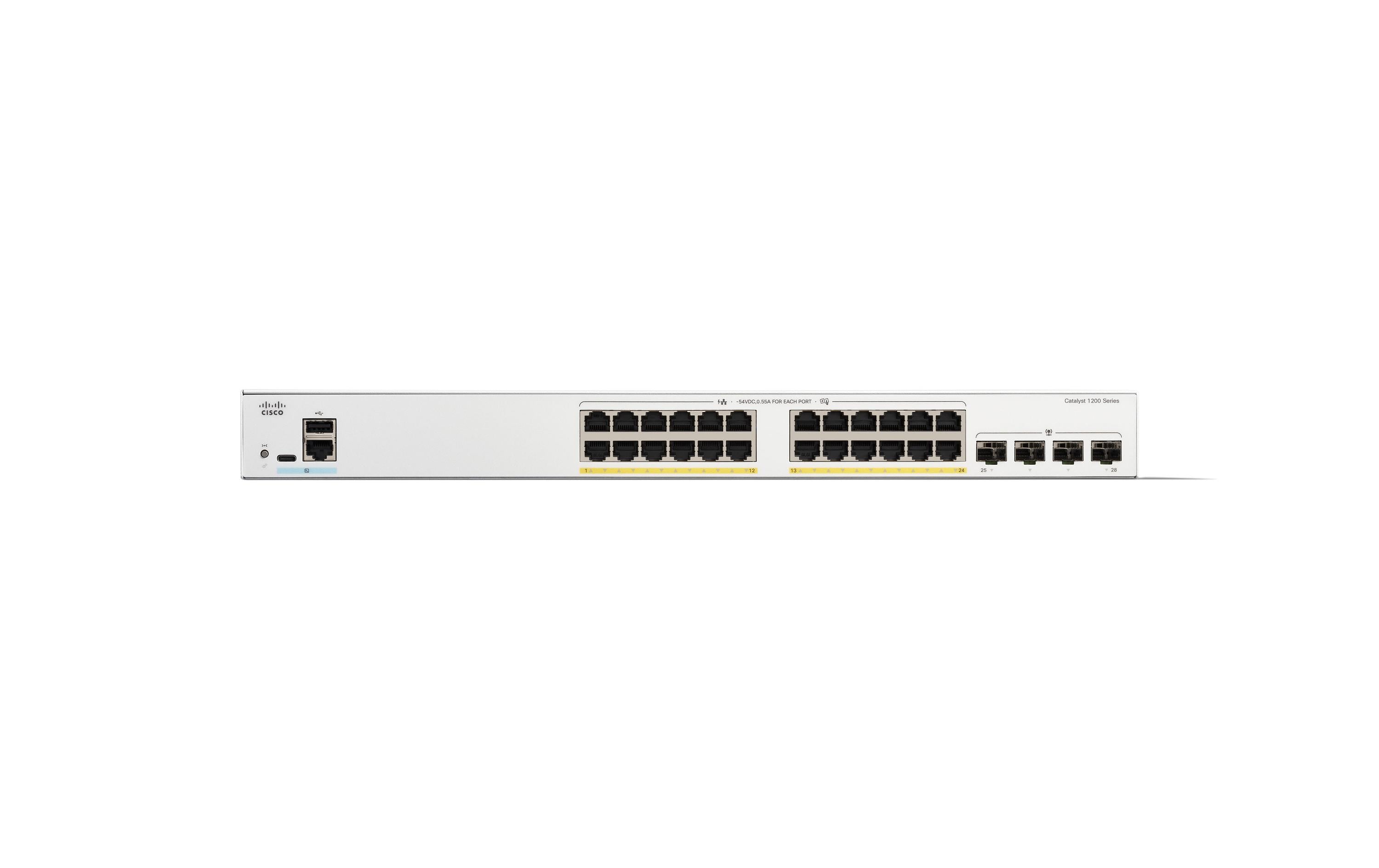 Cisco PoE+ Switch Catalyst C1200-24FP-4G 28 Port Cisco PoE+ Switch Catalyst C1200-24FP-4G 28 Port