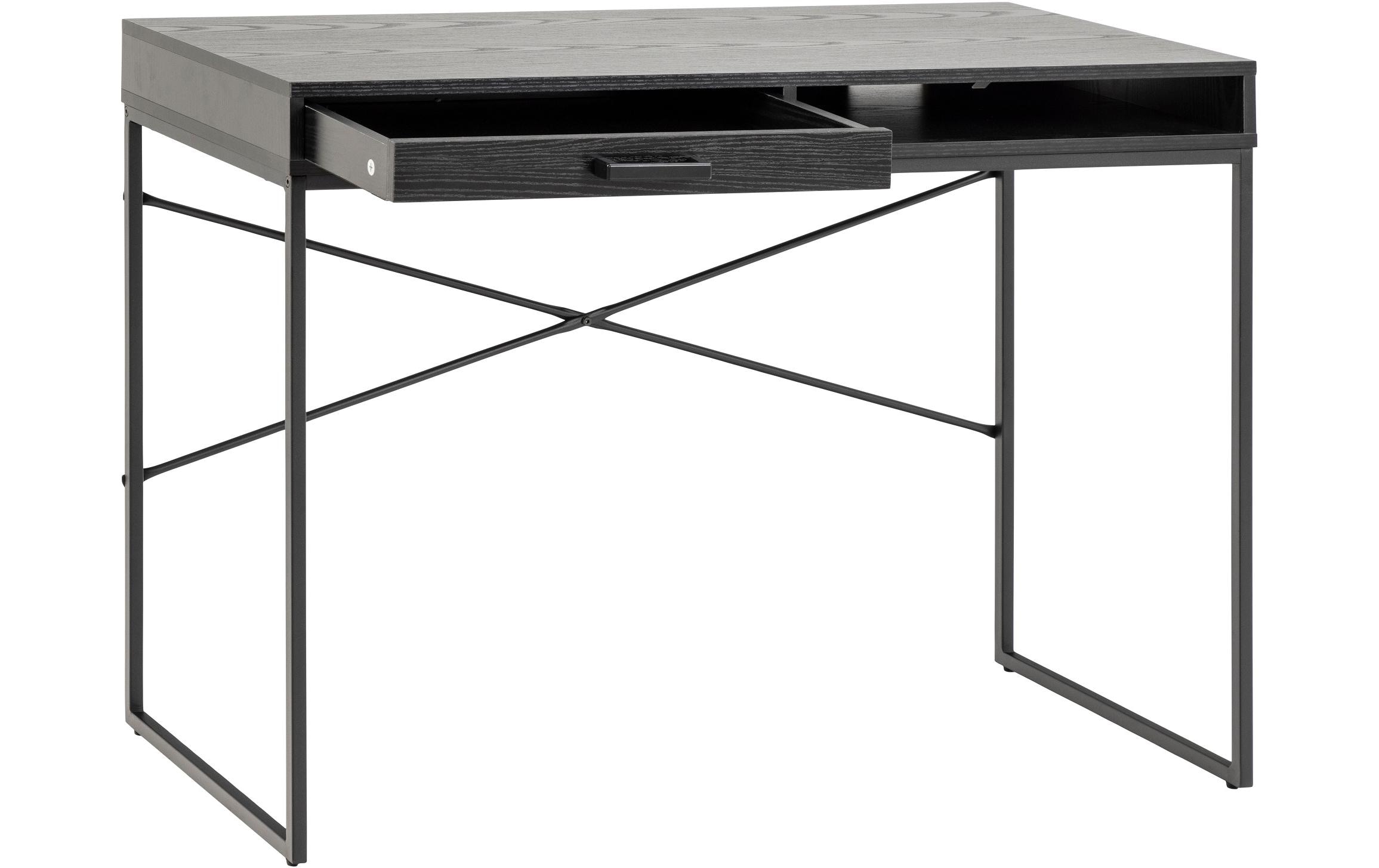 AC Design Tisch Seaford, Schwarz matt / Schwarz matt