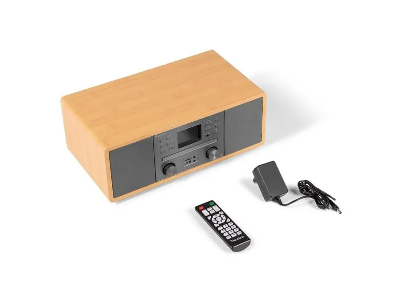 Audizio Avola-BMB DAB+/FM Radio mit BT u. CD, WLAN, bambus Braun