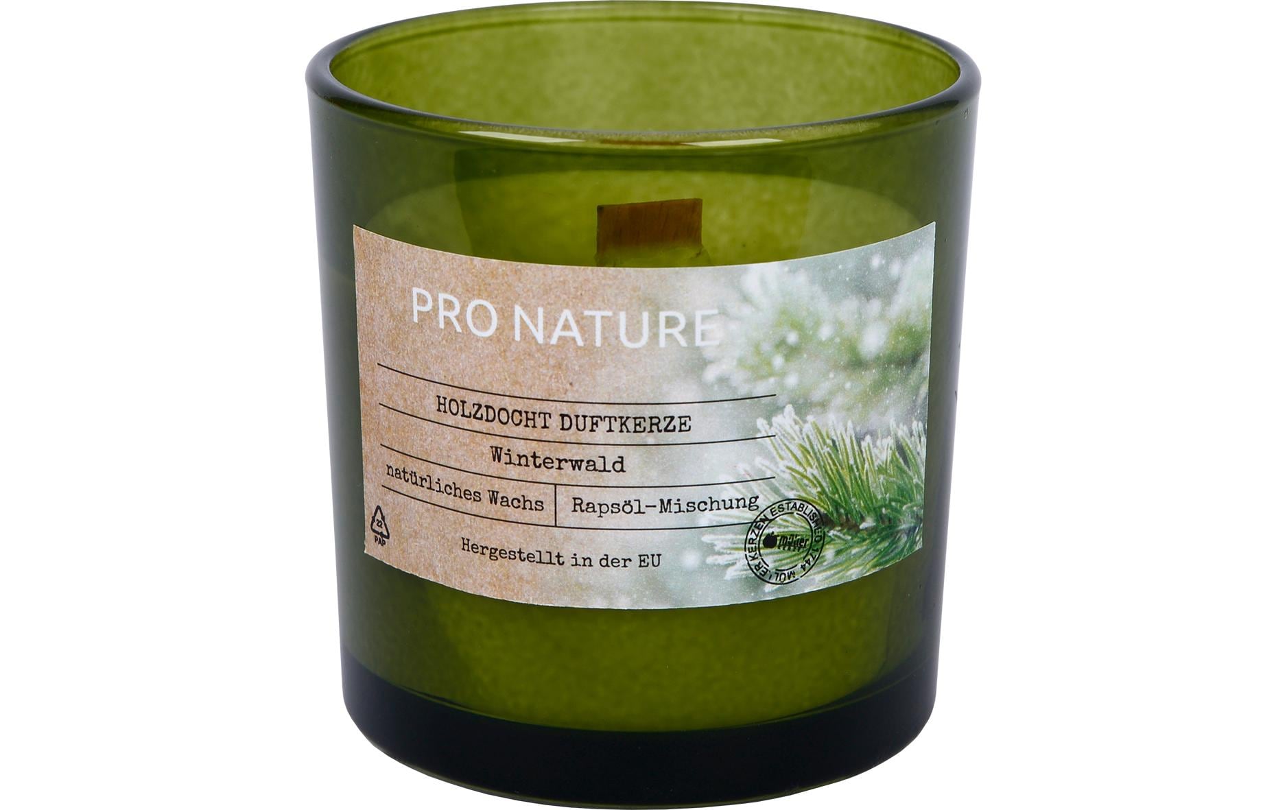 müller Kerzen Kerzenglas PRO NATURE Grün