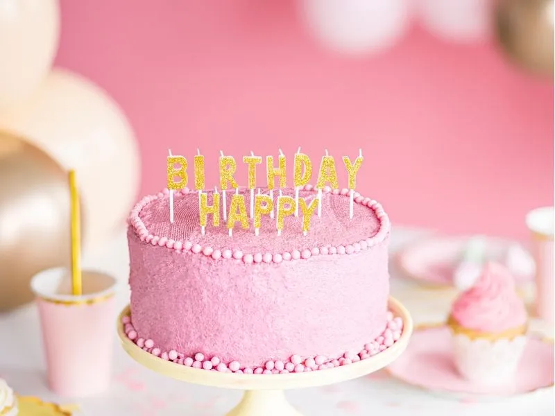 Partydeco Kerze Happy Birthday 2.5 cm, Gold Partydeco Kerze Happy Birthday 2.5 cm, Gold