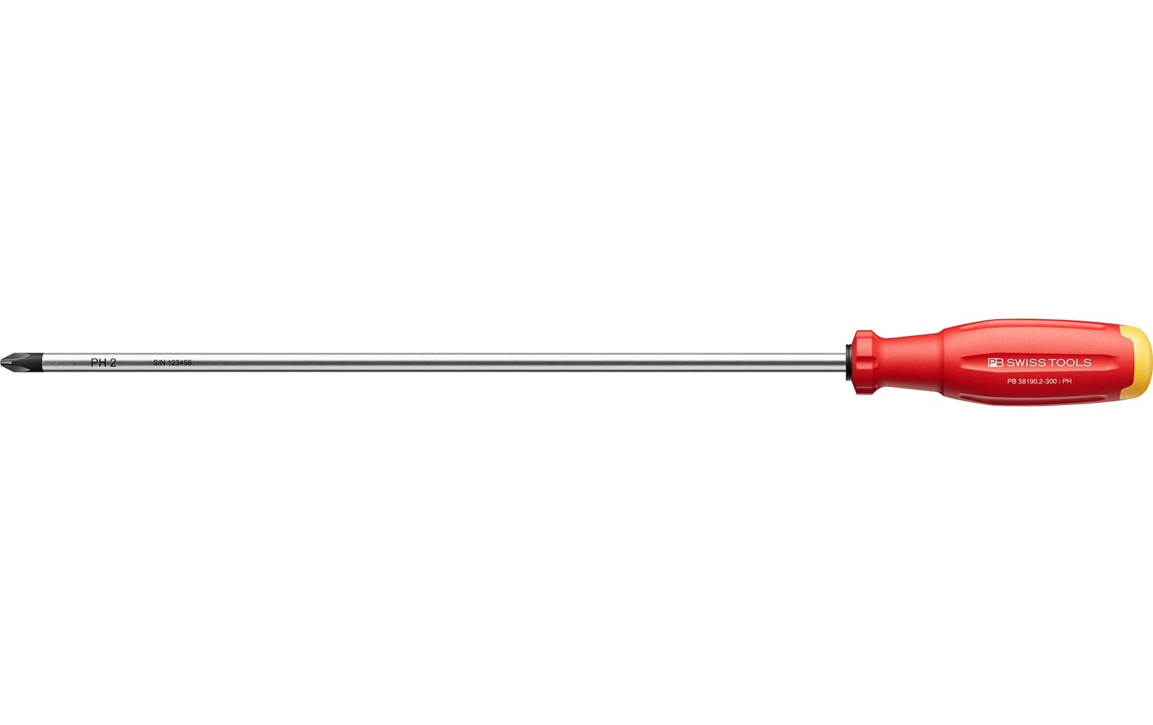 PB Swiss Tools PH-Kreuzschraubenzieher SwissGrip Evo PB 38190.2-300 Rot