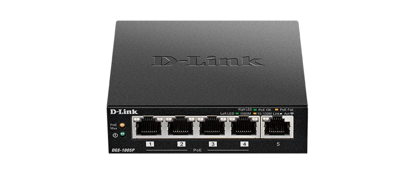 D-Link PoE+ Switch DGS-1005P/E 5 Port