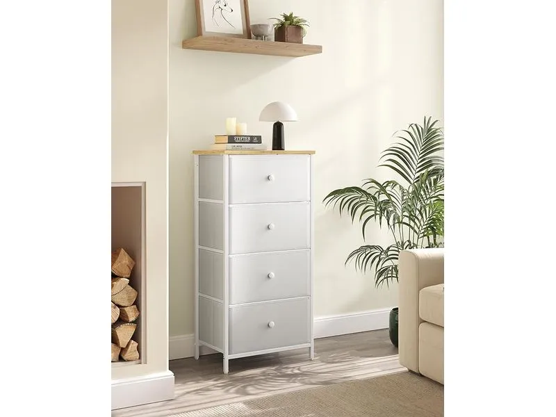 Songmics Kommode mit vier Schubladen 30 x 91.7 cm, Schwarz/Braun Songmics Kommode mit vier Schubladen 30 x 91.7 cm, Schwarz/Braun