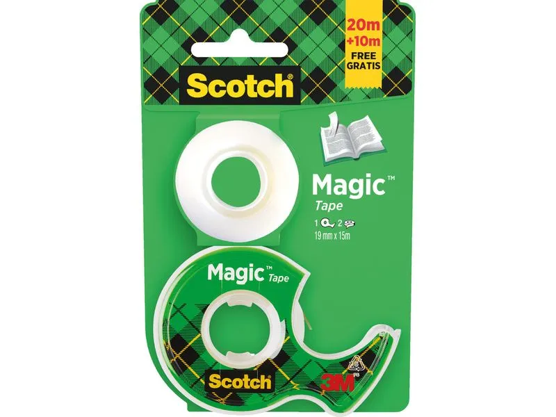 Scotch Handabroller Magic Klebeband 810 19 mm, Grün Scotch Handabroller Magic Klebeband 810 19 mm, Grün