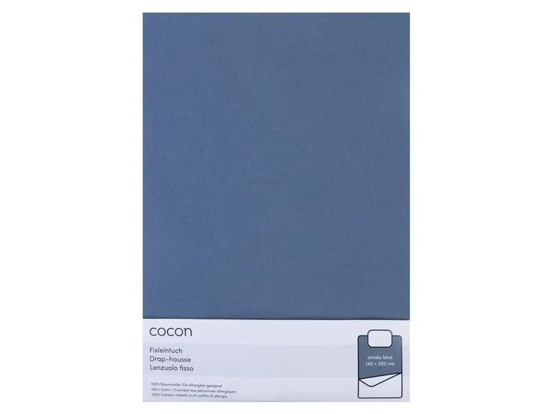 COCON Fixleintuch Jersey 140-160 x 200 cm, Smoky Blue COCON Fixleintuch Jersey 140-160 x 200 cm, Smoky Blue