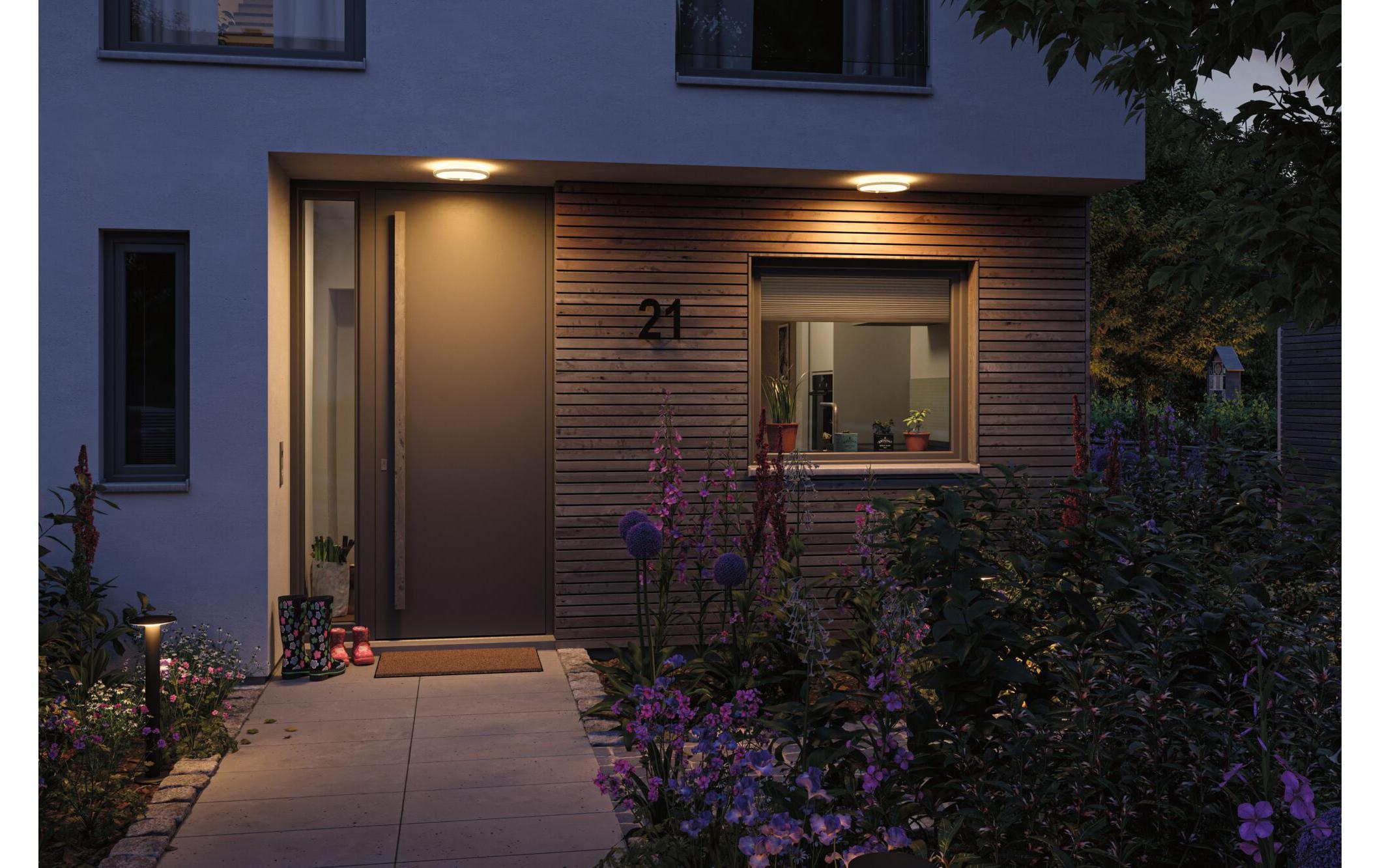 Paulmann Wandleuchte Lamina, Rund, 14W, 2200-3000K, PIR, Weiss