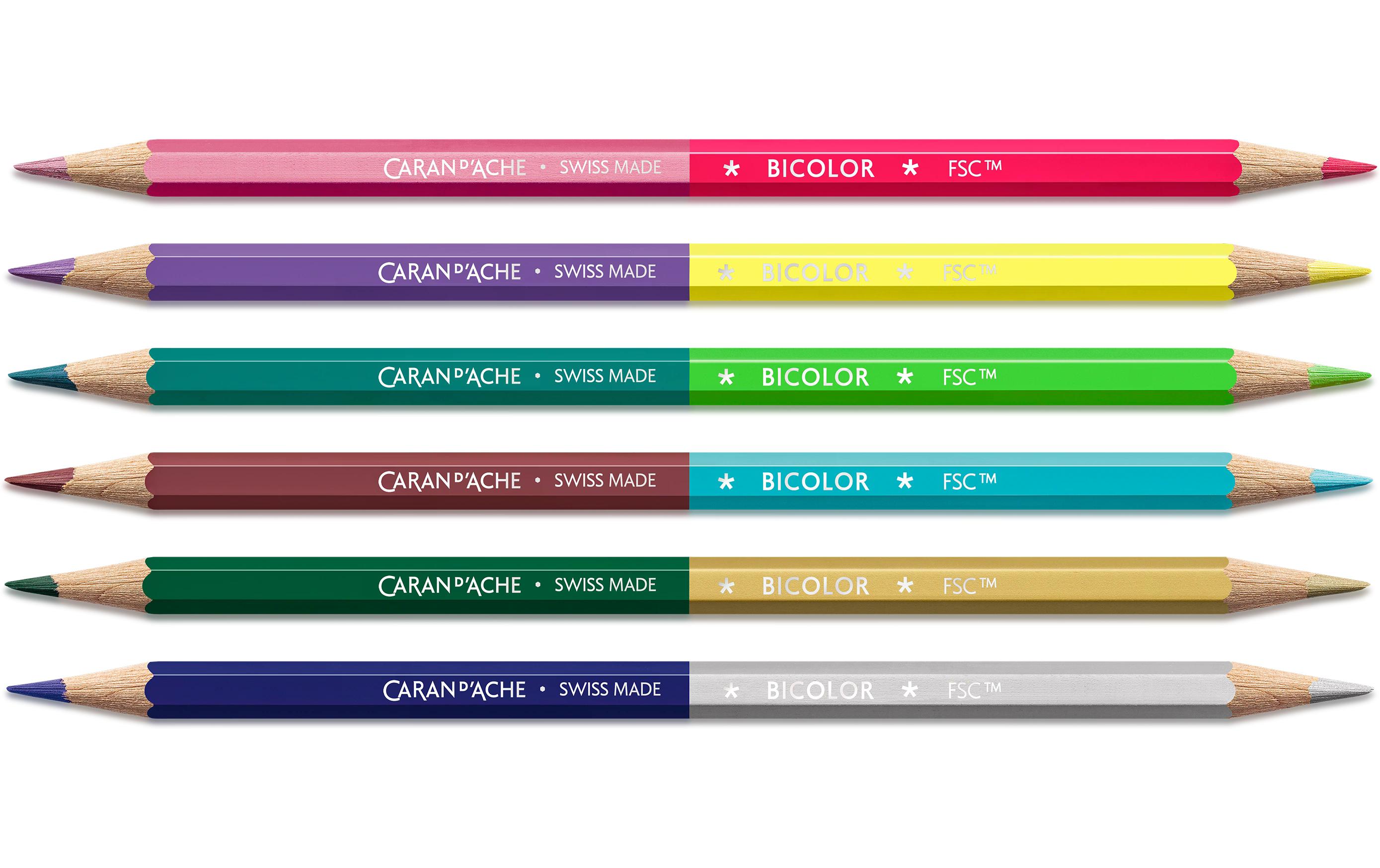 Caran d'Ache Farbstifte Bicolor Claim Your Style 5, 12 Farben, 6 Stifte Caran d'Ache Farbstifte Bicolor Claim Your Style 5, 12 Farben, 6 Stifte