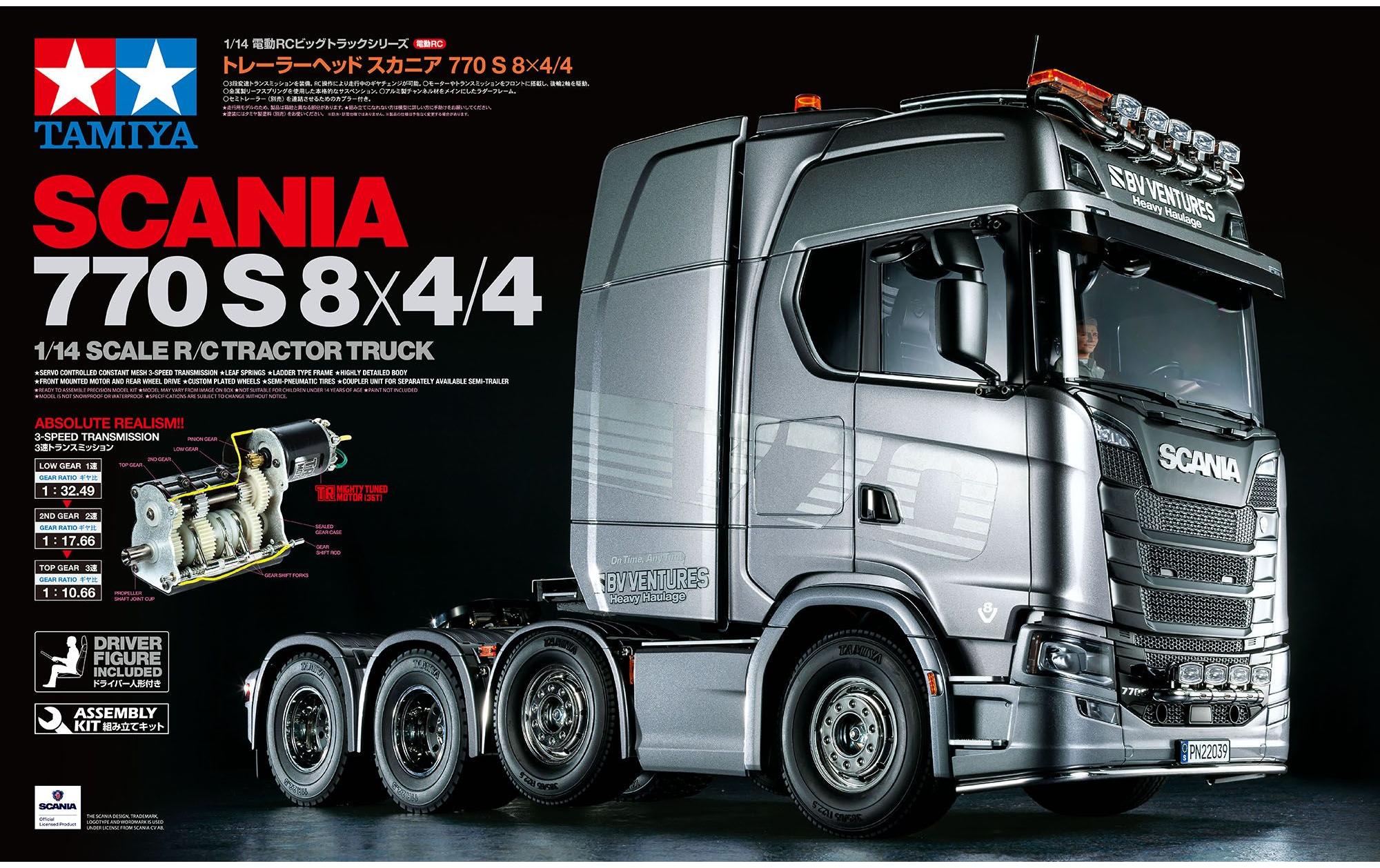 Tamiya Lastwagen Scania 770 S 8x4/4, Bausatz, 1:14 Tamiya Lastwagen Scania 770 S 8x4/4, Bausatz, 1:14