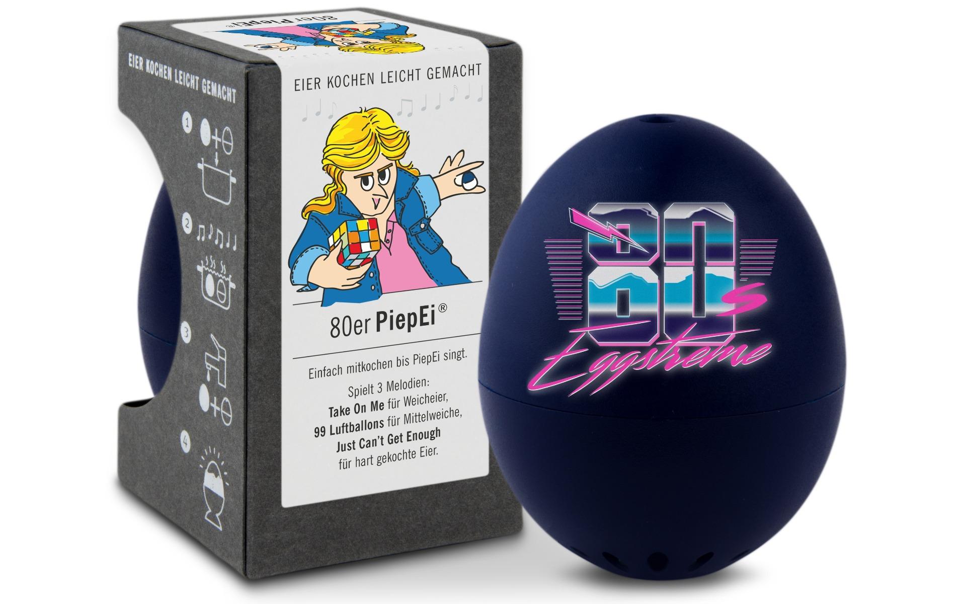 PiepEi Küchentimer Singende Eieruhr 80er, Schwarz