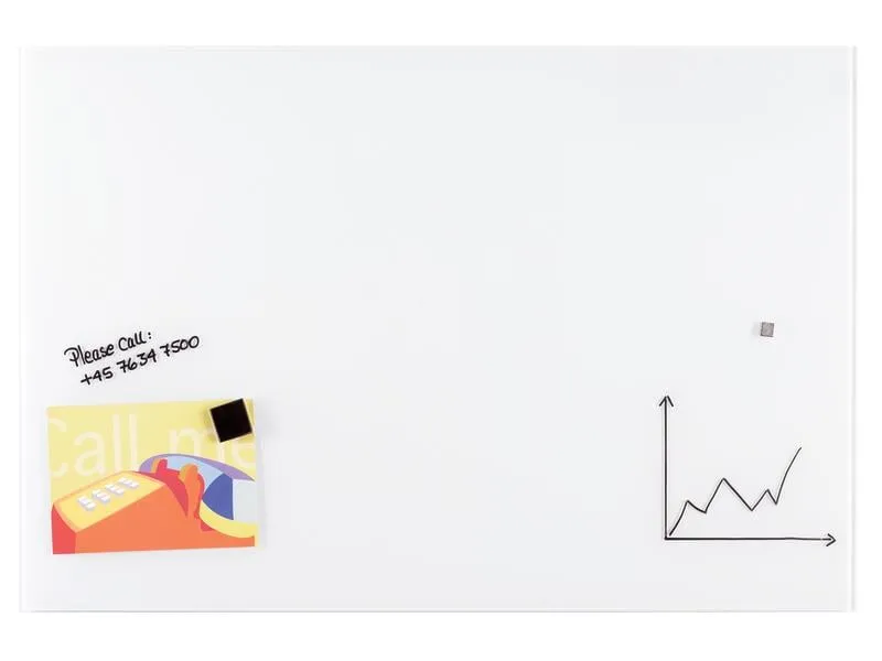 Franken Glassboard 65 cm x 100 cm, Weiss