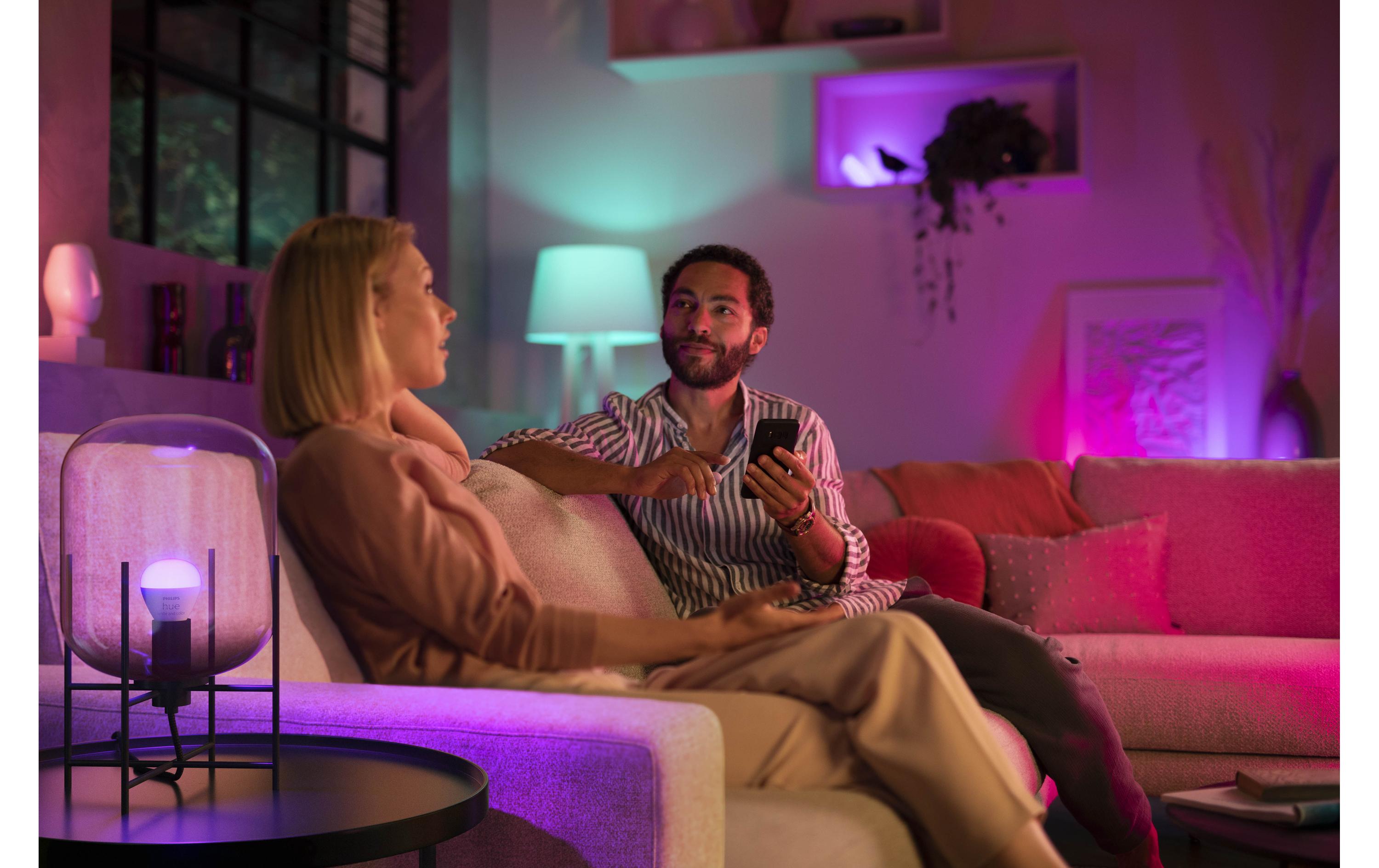 Philips Hue White & Color Ambiance E14 Luster Tropfen 2er Set 2 x 470 lm