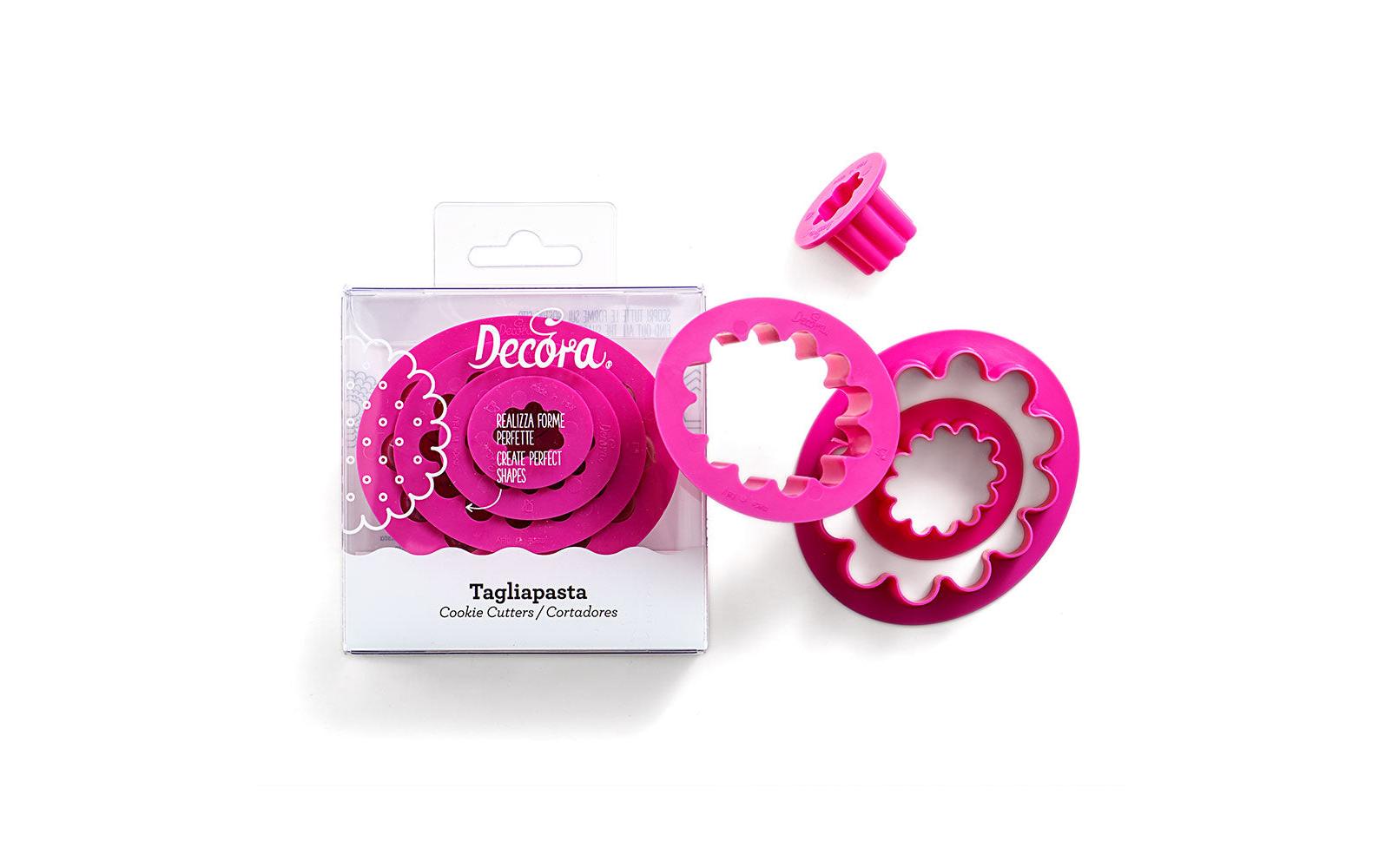 Decora Guetzli-Ausstecher-Set Ovale Kreise, gewellt, 4 Stück