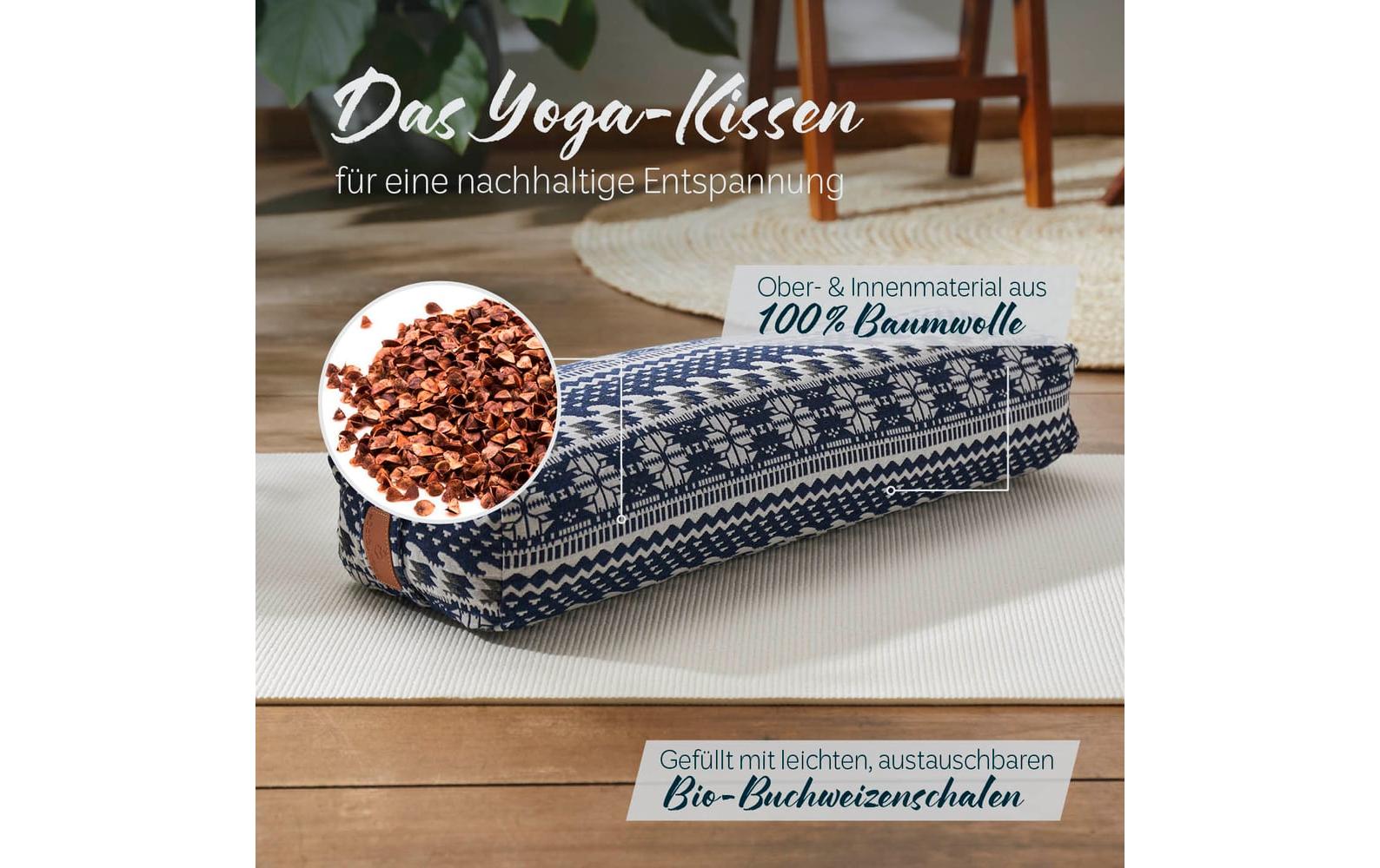 DoYourYoga Yoga-Bolster Paravati Weiss/Blau