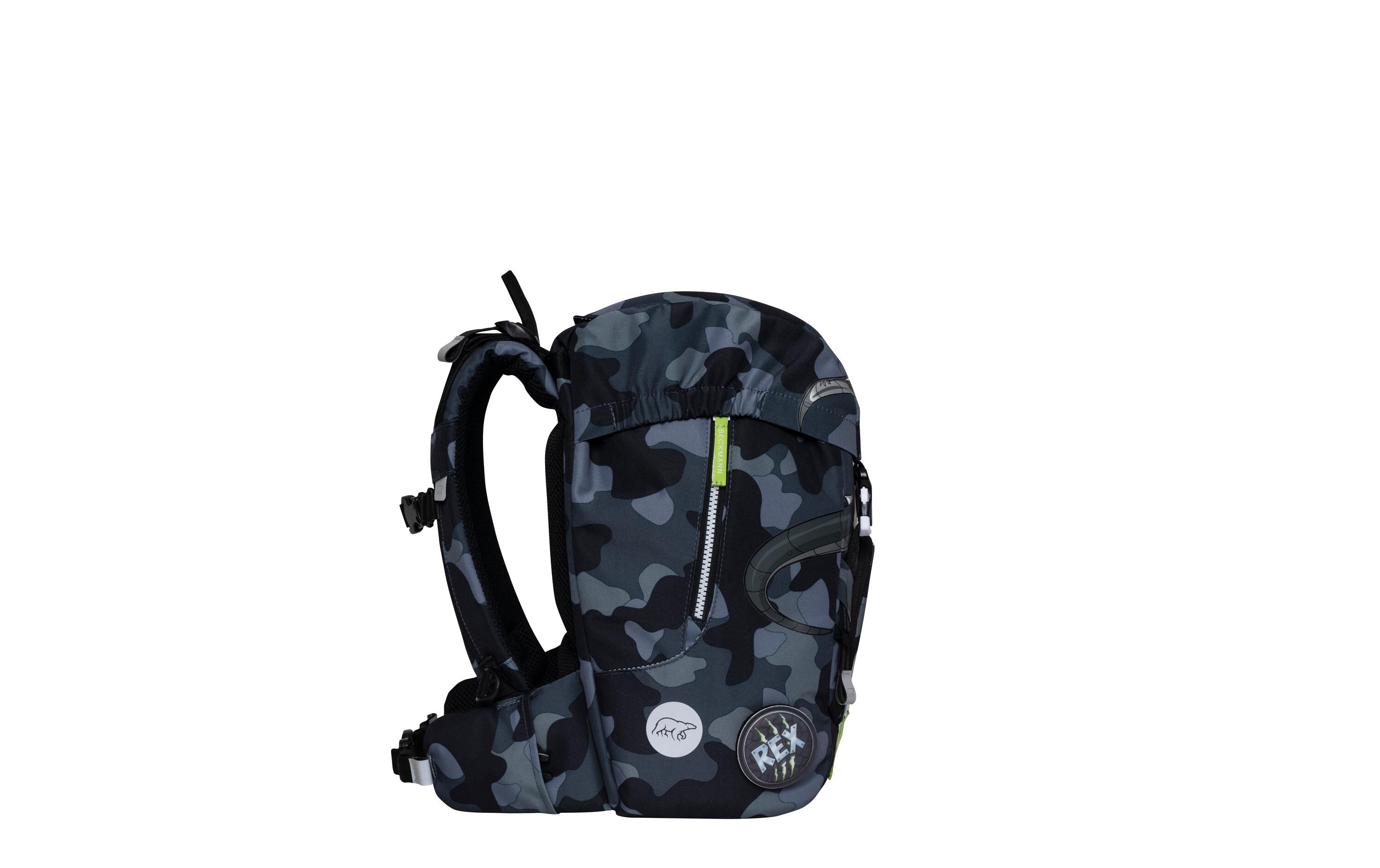 Beckmann Schulthek-Set Classic Set Camo Rex 6-teilig