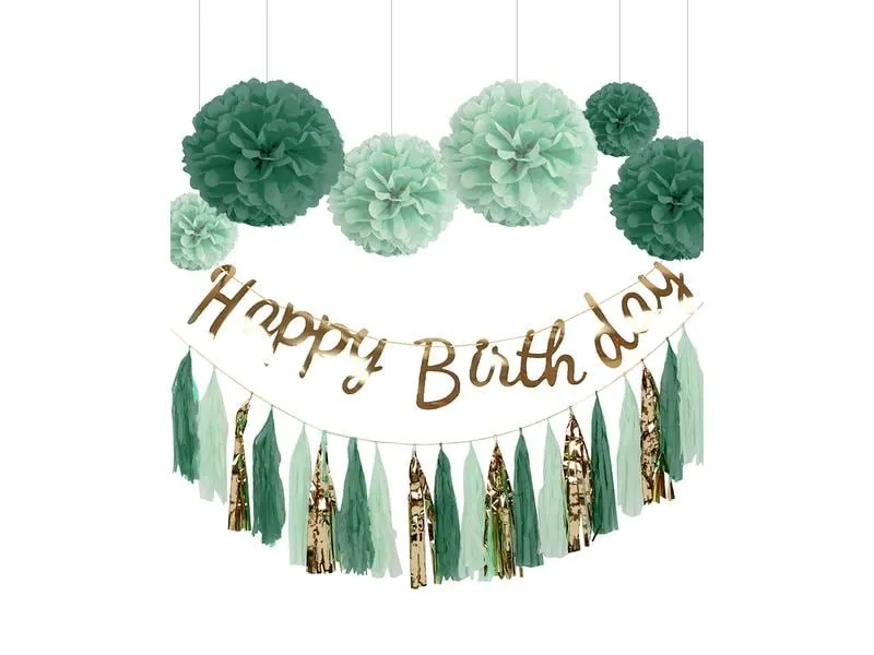 I AM CREATIVE Girlande Birthday Gold/Mint I AM CREATIVE Girlande Birthday Gold/Mint