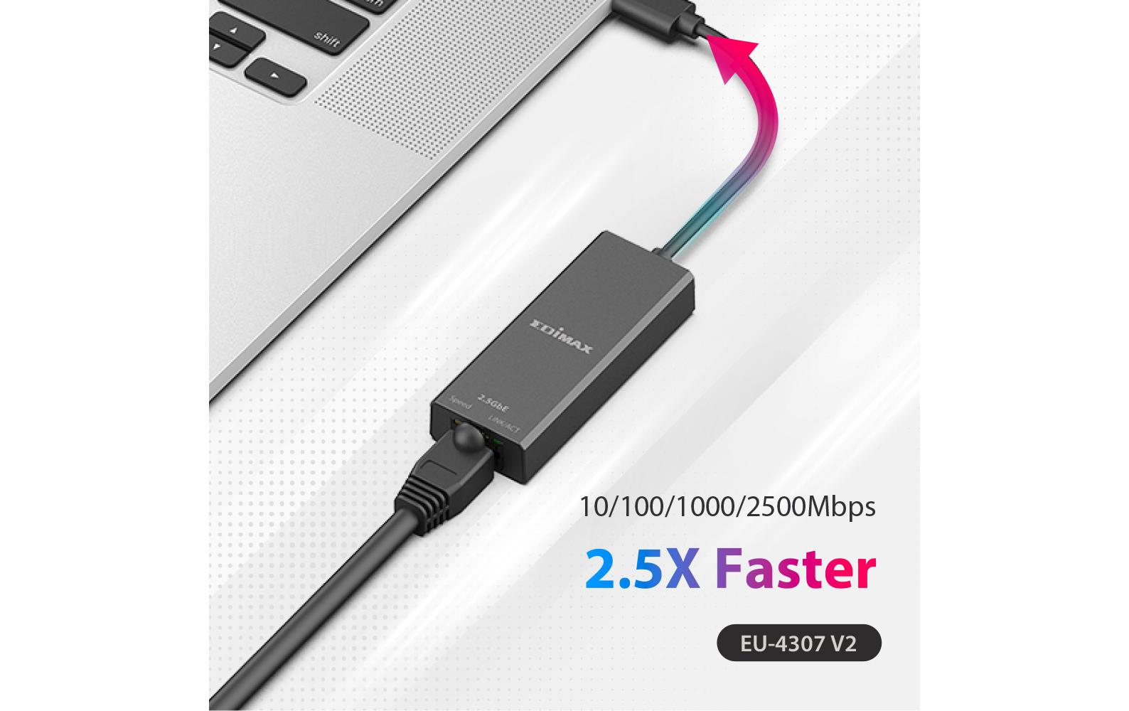Edimax Netzwerk-Adapter EU-4307 V2 USB 3.1 Typ-C