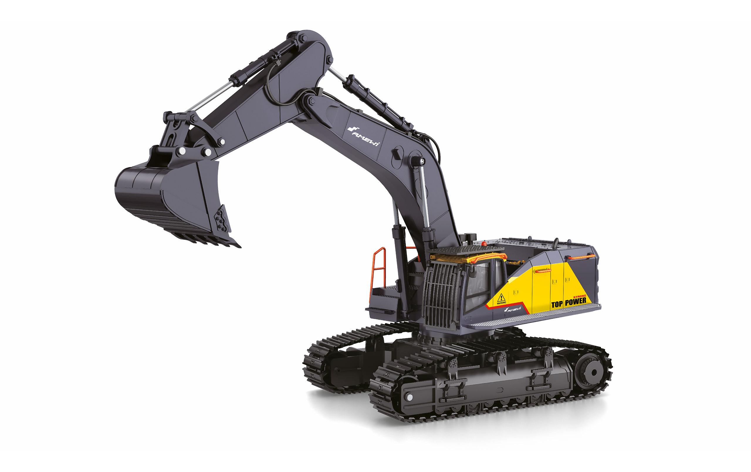 Amewi Raupenbagger ACV730 V1 Gelb, RTR, 1:14 Amewi Raupenbagger ACV730 V1 Gelb, RTR, 1:14