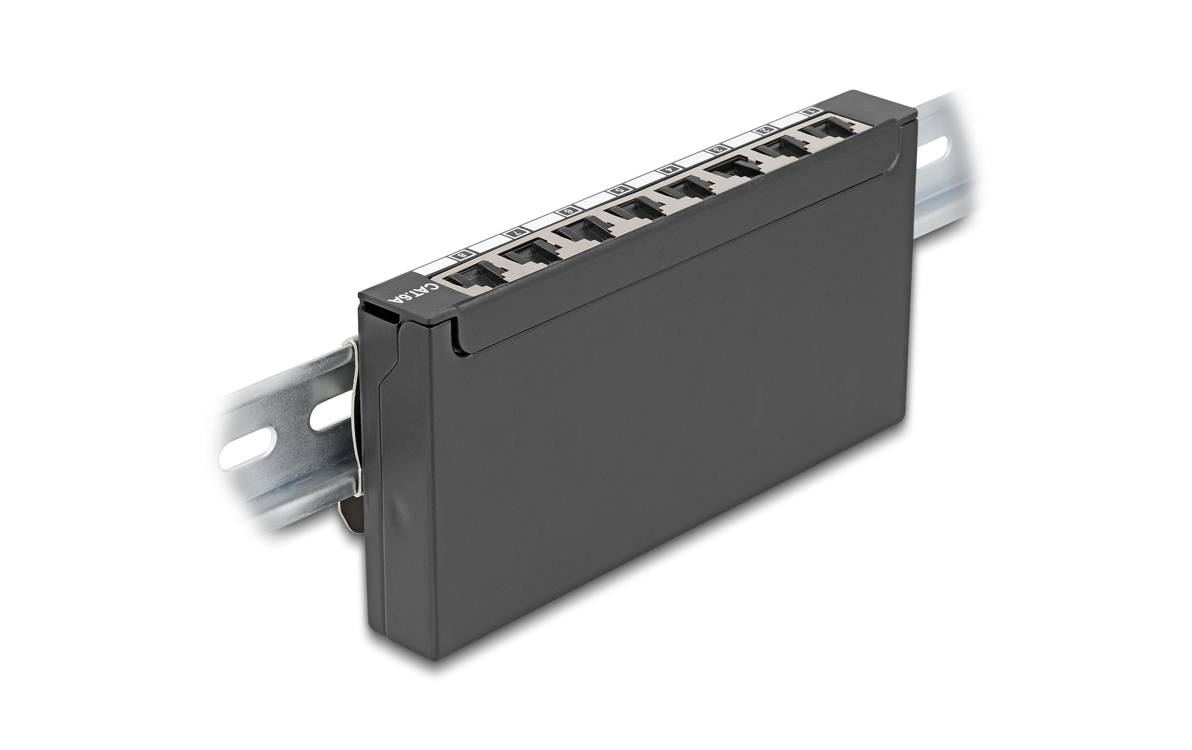 Delock Patchpanel 8-Port Desktop/DIN-Rail/Wand