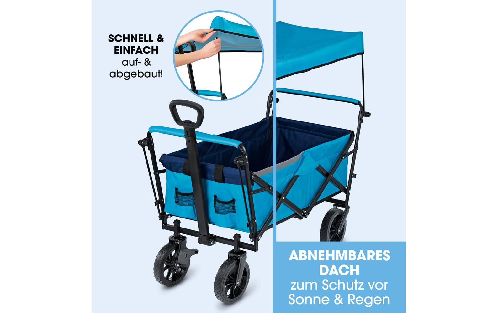 EASYmaxx Bollerwagen Blau