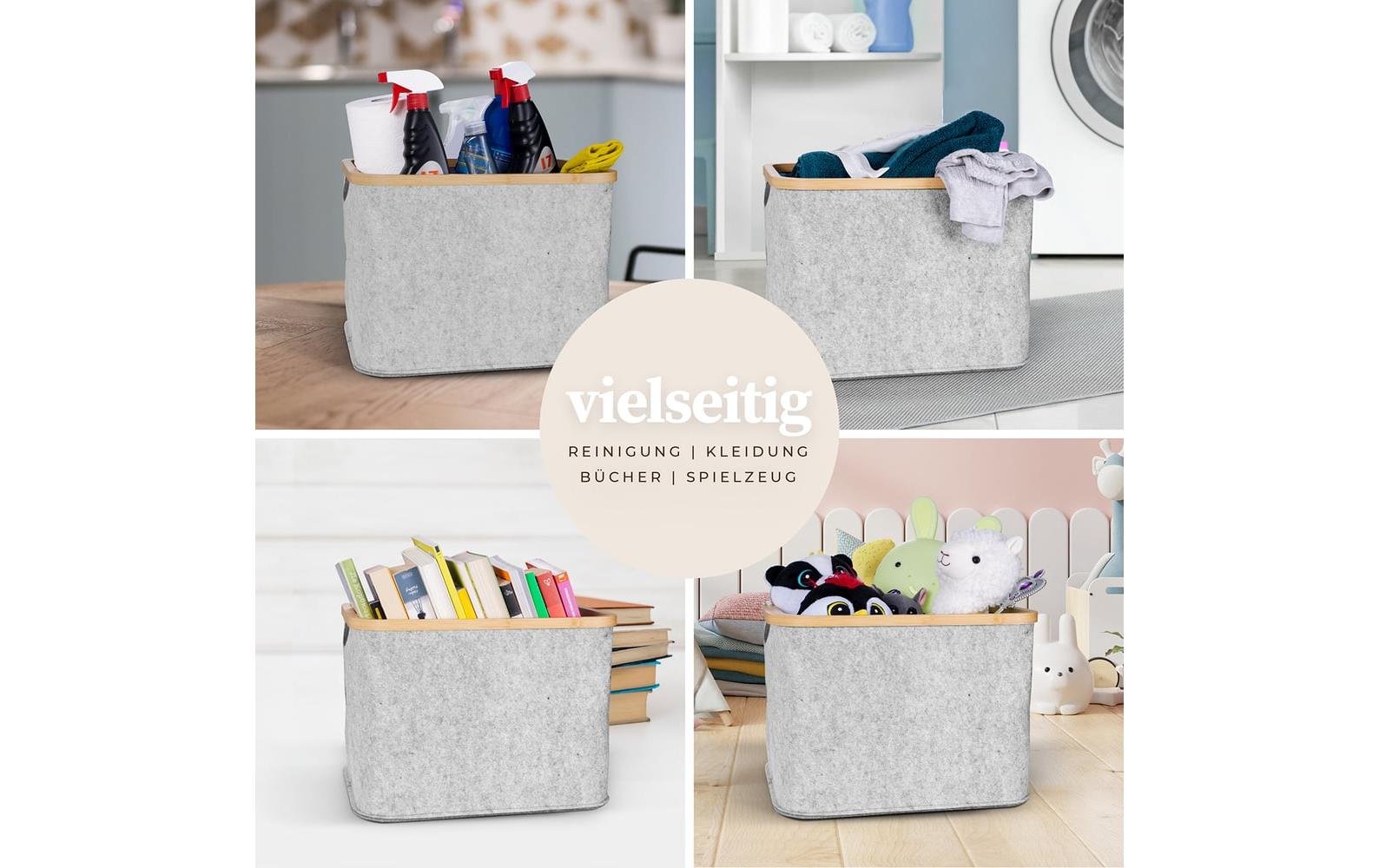 Hennez Aufbewahrungskorb Adrian Grau, 40 l