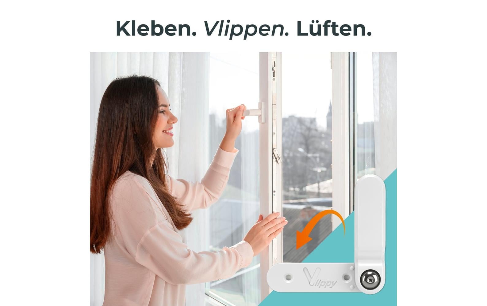 Vlippy Tür- & Fensterstopper 2er-Set Weiss