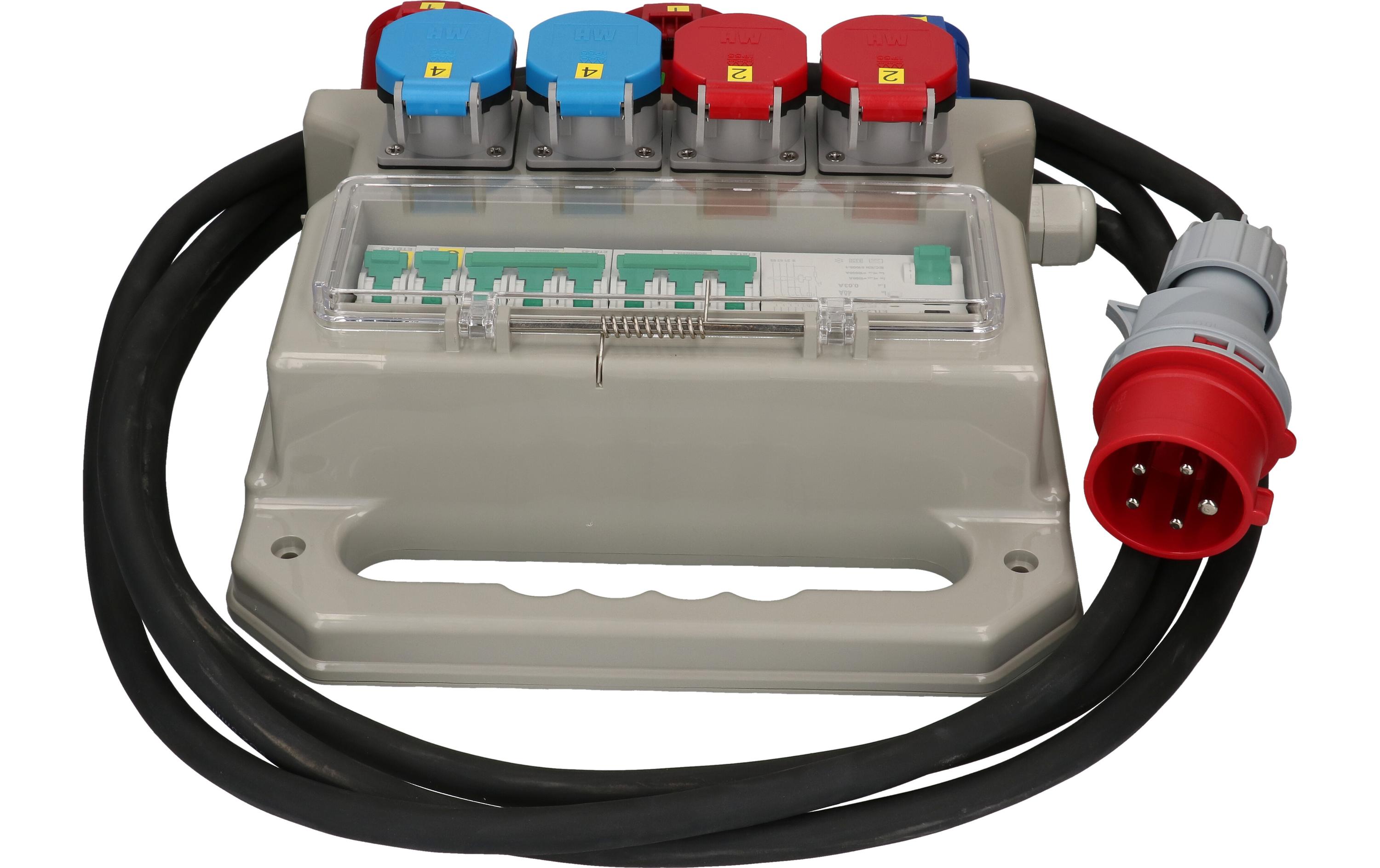 Max Hauri Baustromverteiler CEE16, T25, T23, 40A FI/LS, IP44