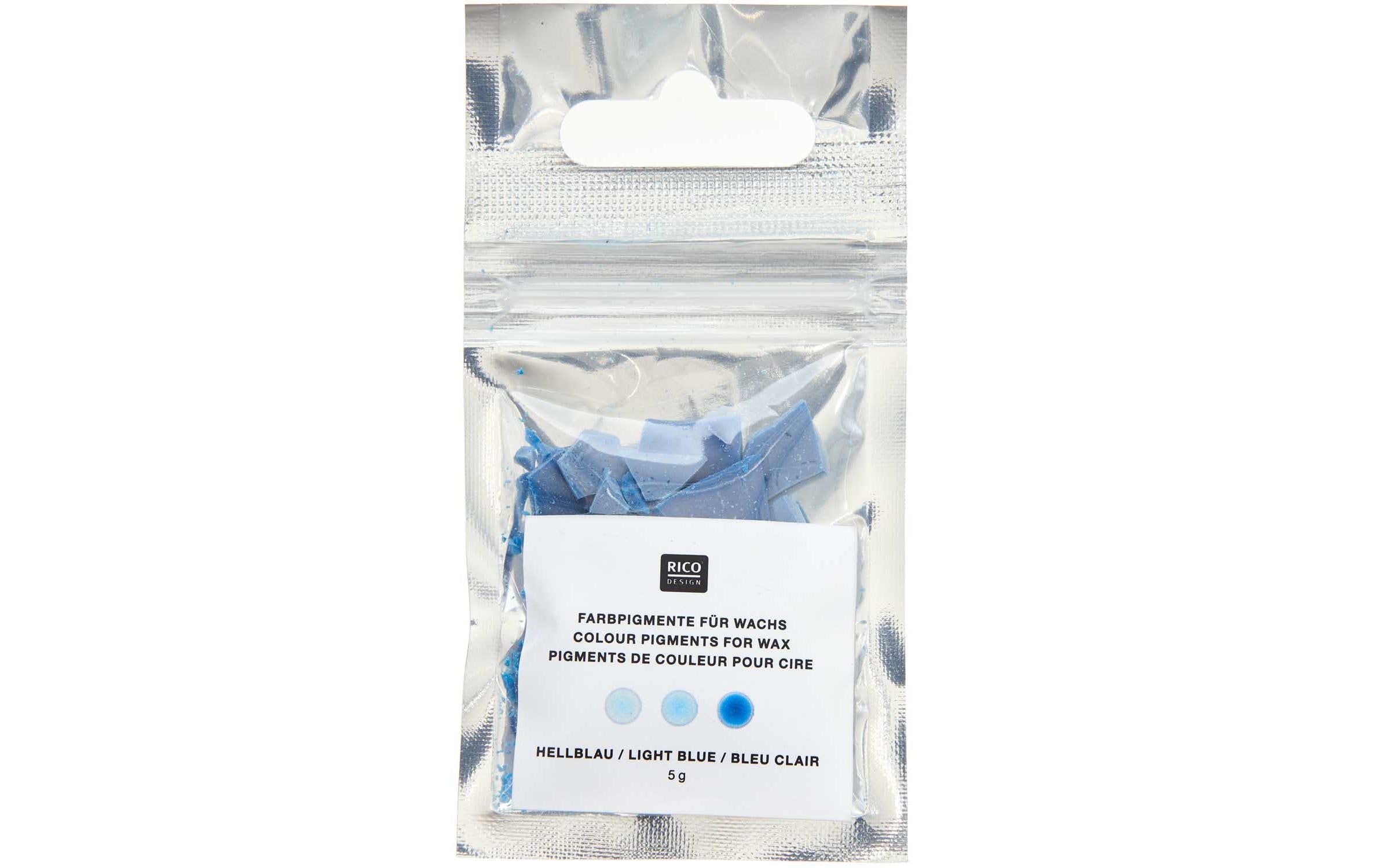 Rico Design Wachsfarben Kerzenfarbe 5 g, Hellblau