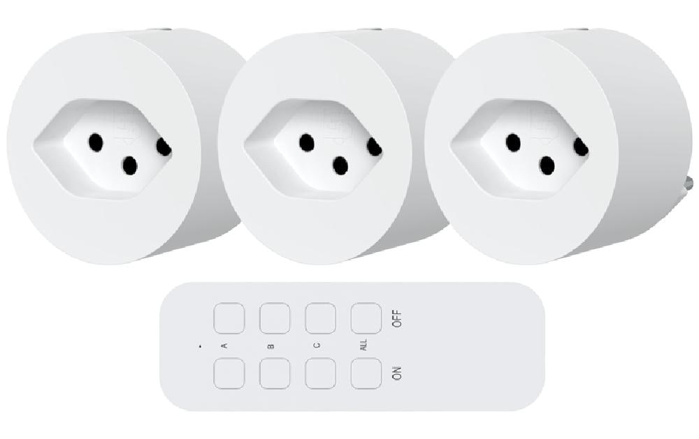 STEFFEN Funk-Stromfreischalter mit Fernbedienung, Weiss