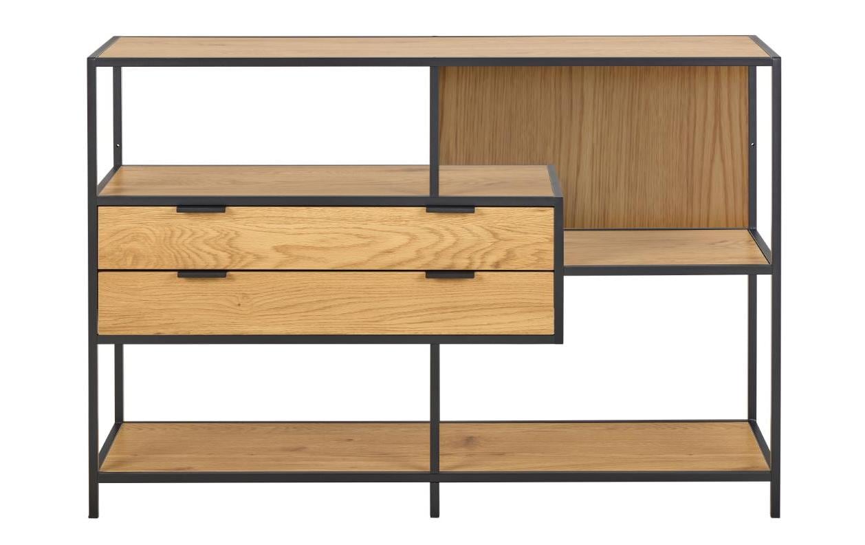 AC Design Regal Seaford Braun, 114 x 35 x 78 cm