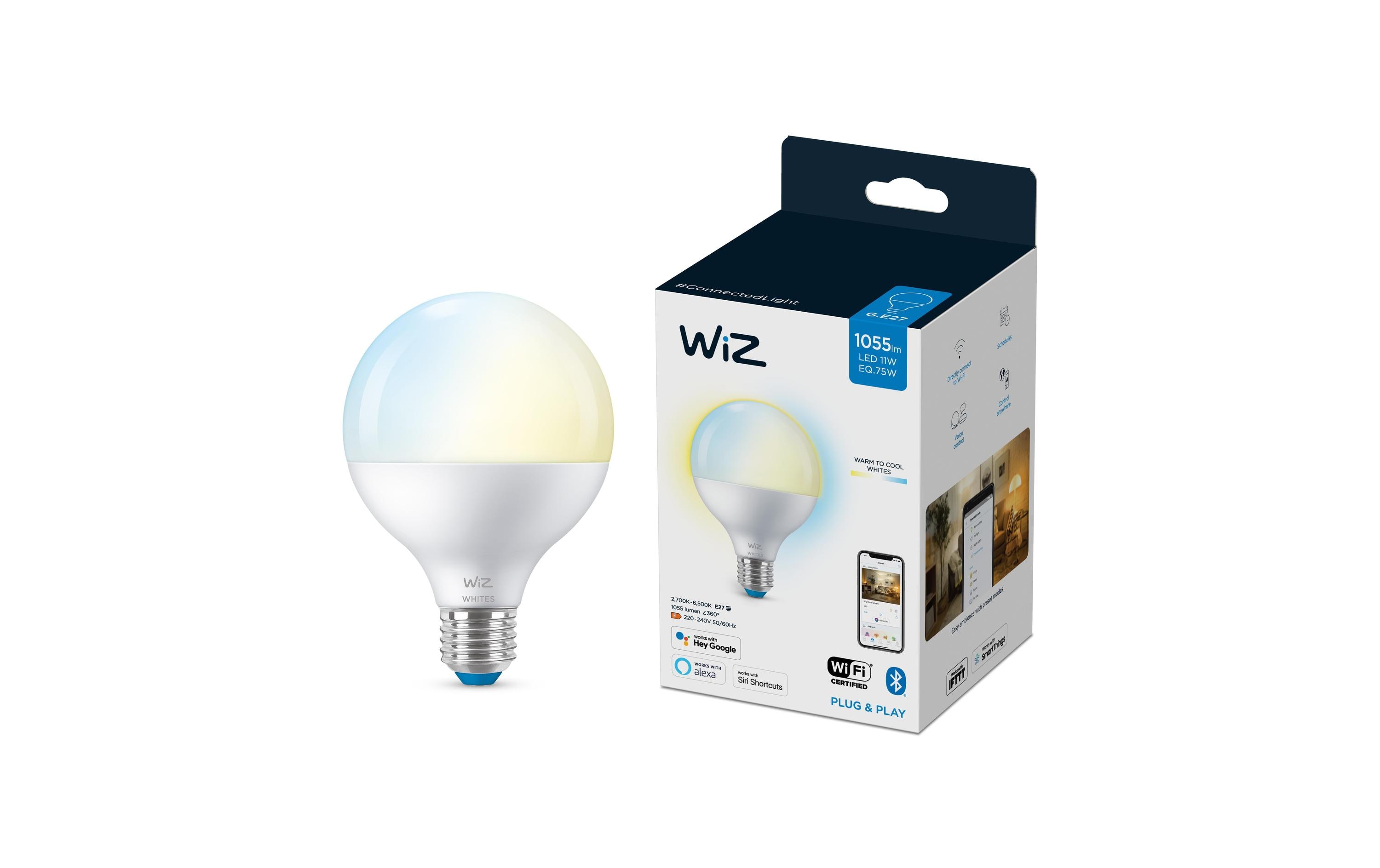 WiZ Leuchtmittel 11W (75W) E27 G95 Tunable White Einzelpack