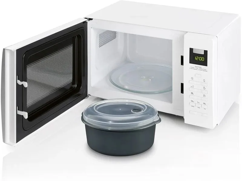 GOURMETmaxx Mikrowellendose 3 Stück 650/1000/1800ml Grau