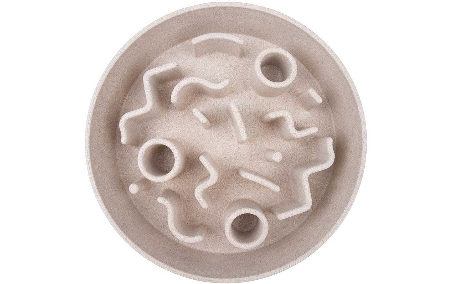 District 70 Bambusnapf Bamboo Dog Slow Feeder Ø 28 cm, Creme-Weiss