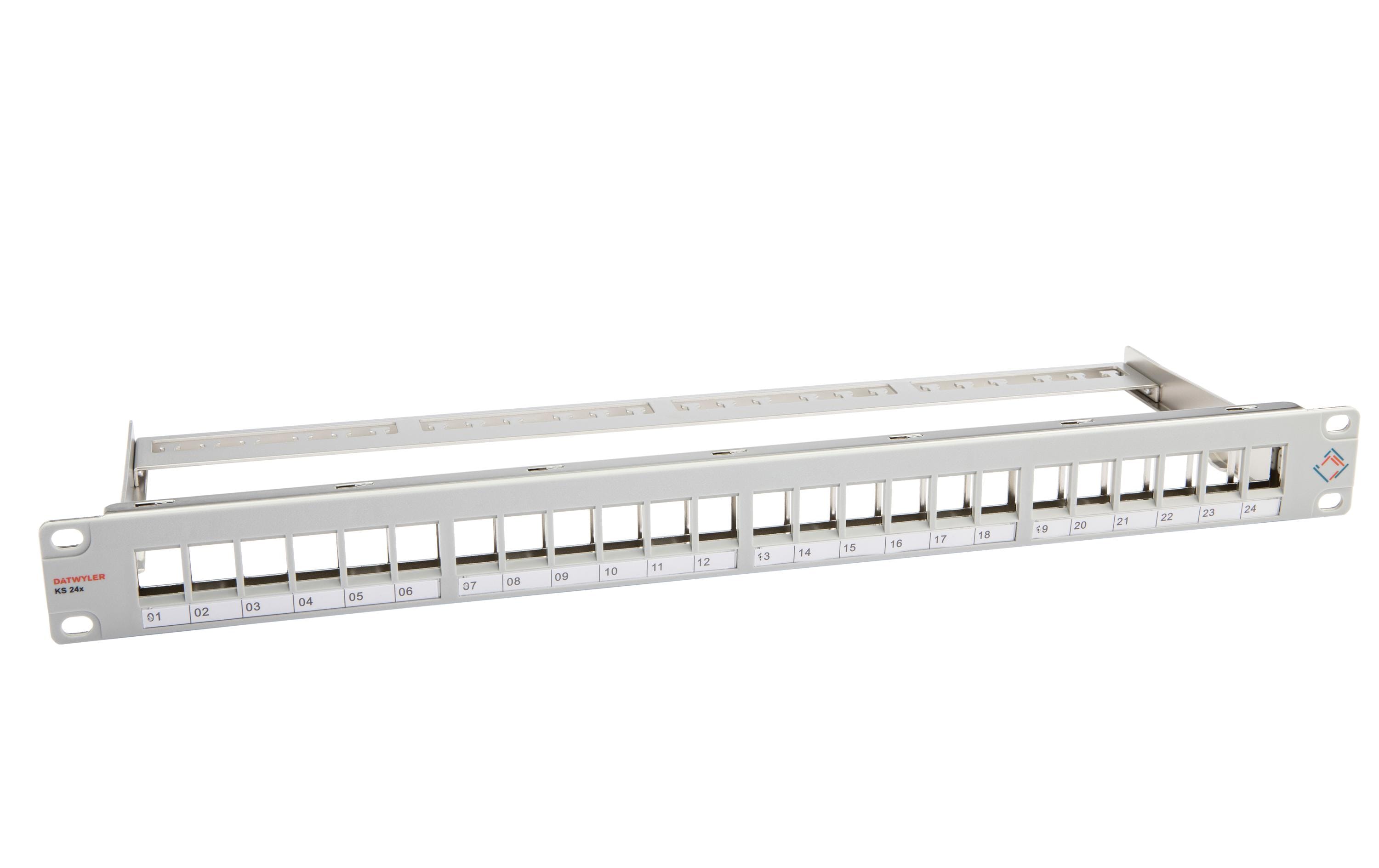 Dätwyler IT Infra Patchpanel KS 24x für 24x RJ45 Keystone 19 Rack grau Dätwyler IT Infra Patchpanel KS 24x für 24x RJ45 Keystone 19 Rack grau