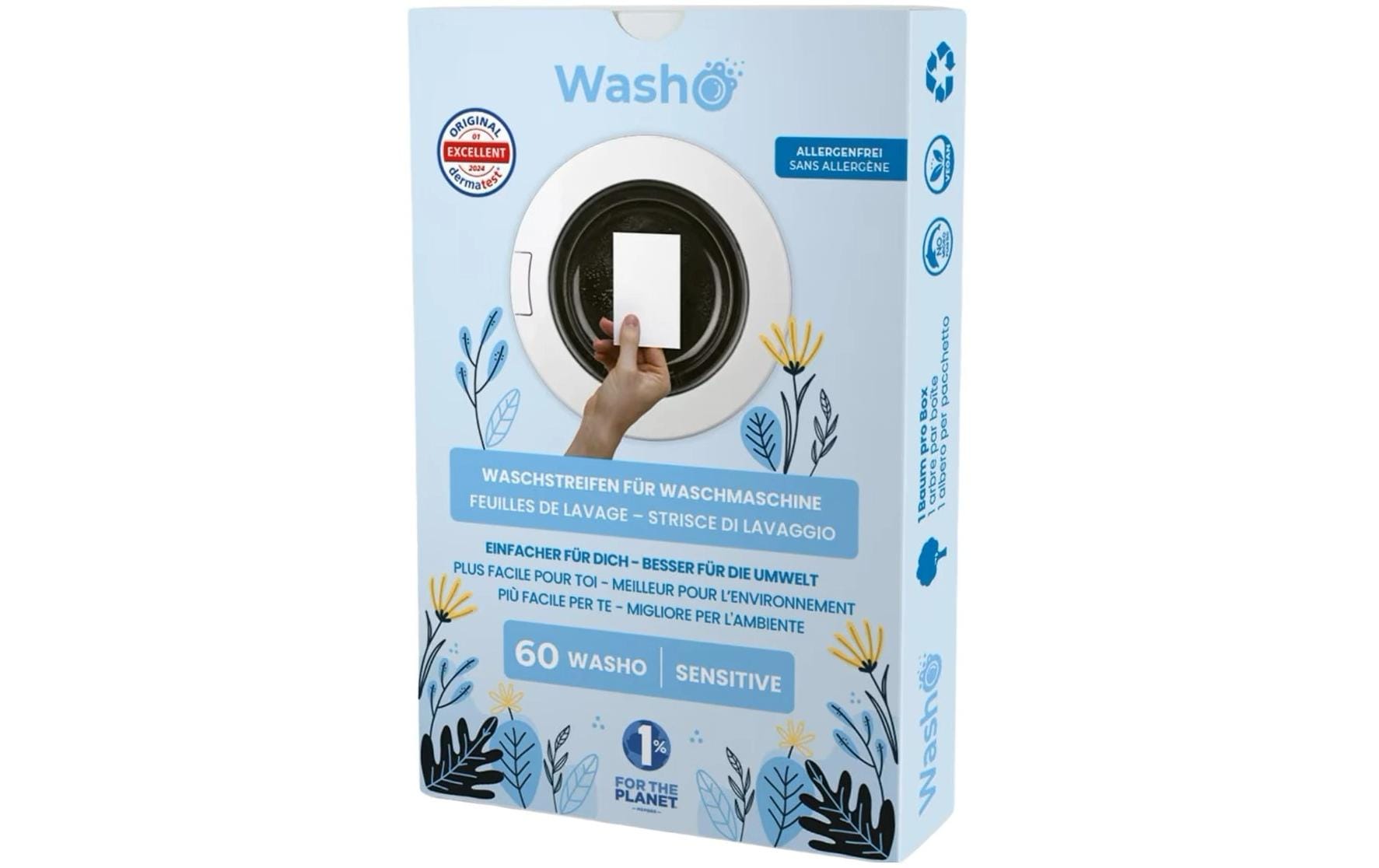 Washo Waschstreifen Sensitive 60 Stück Washo Waschstreifen Sensitive 60 Stück