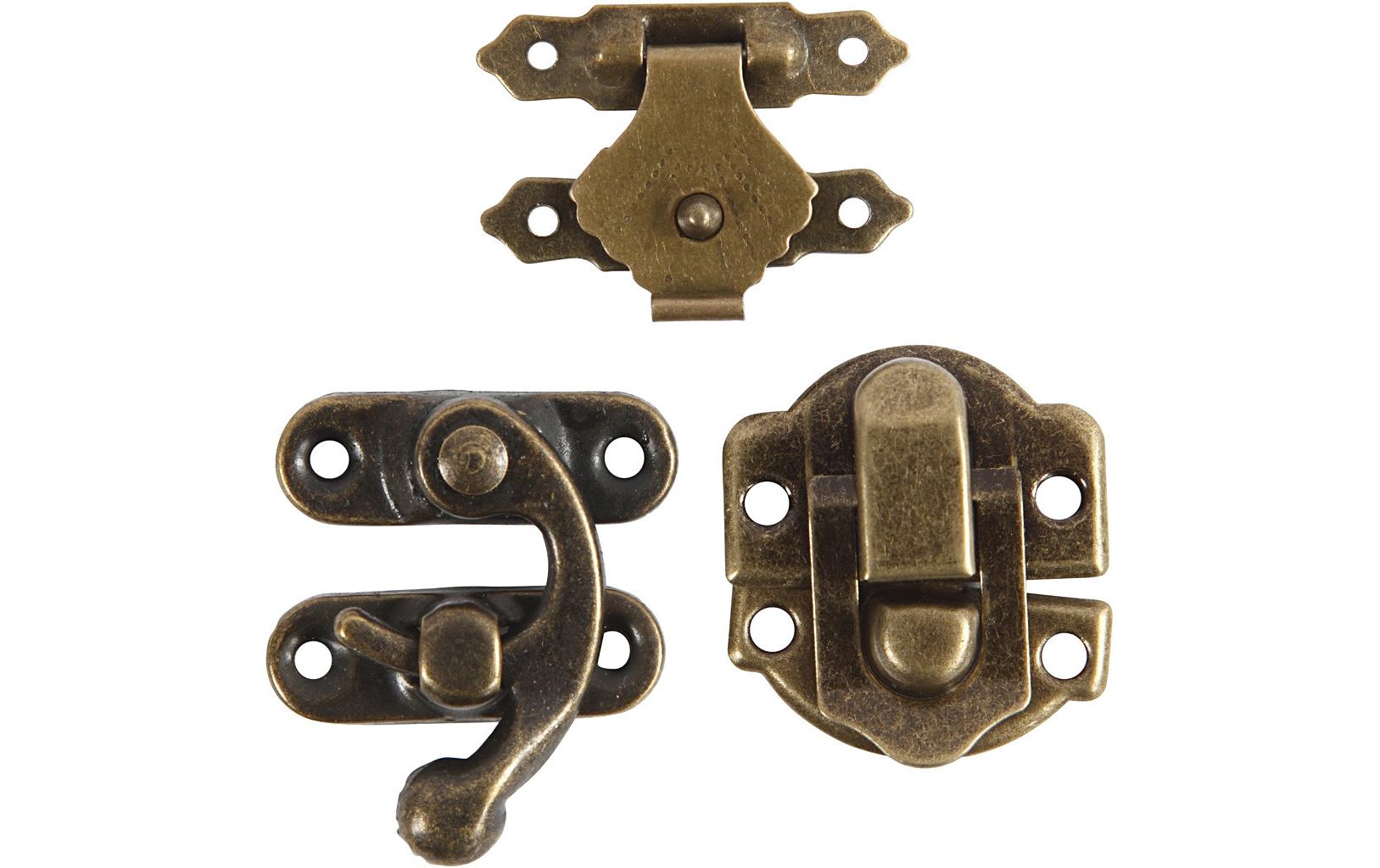 Creativ Company Beschlag Verschluss Set 15-teilig, Antikgold Creativ Company Beschlag Verschluss Set 15-teilig, Antikgold