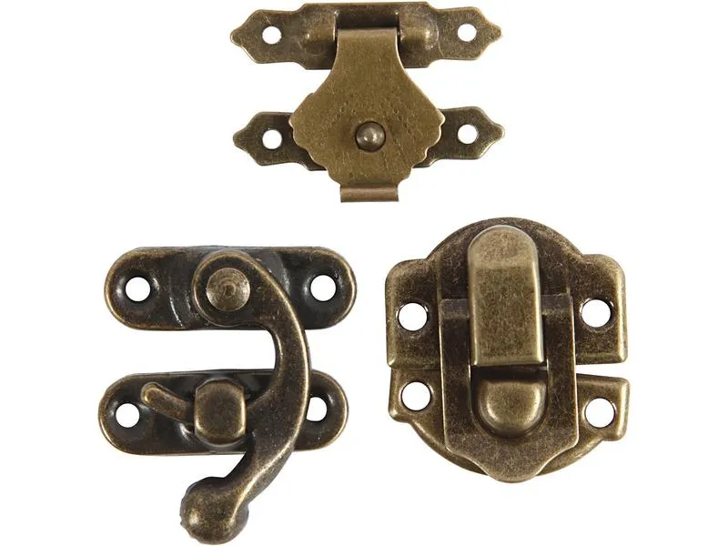 Creativ Company Beschlag Verschluss Set 15-teilig, Antikgold Creativ Company Beschlag Verschluss Set 15-teilig, Antikgold