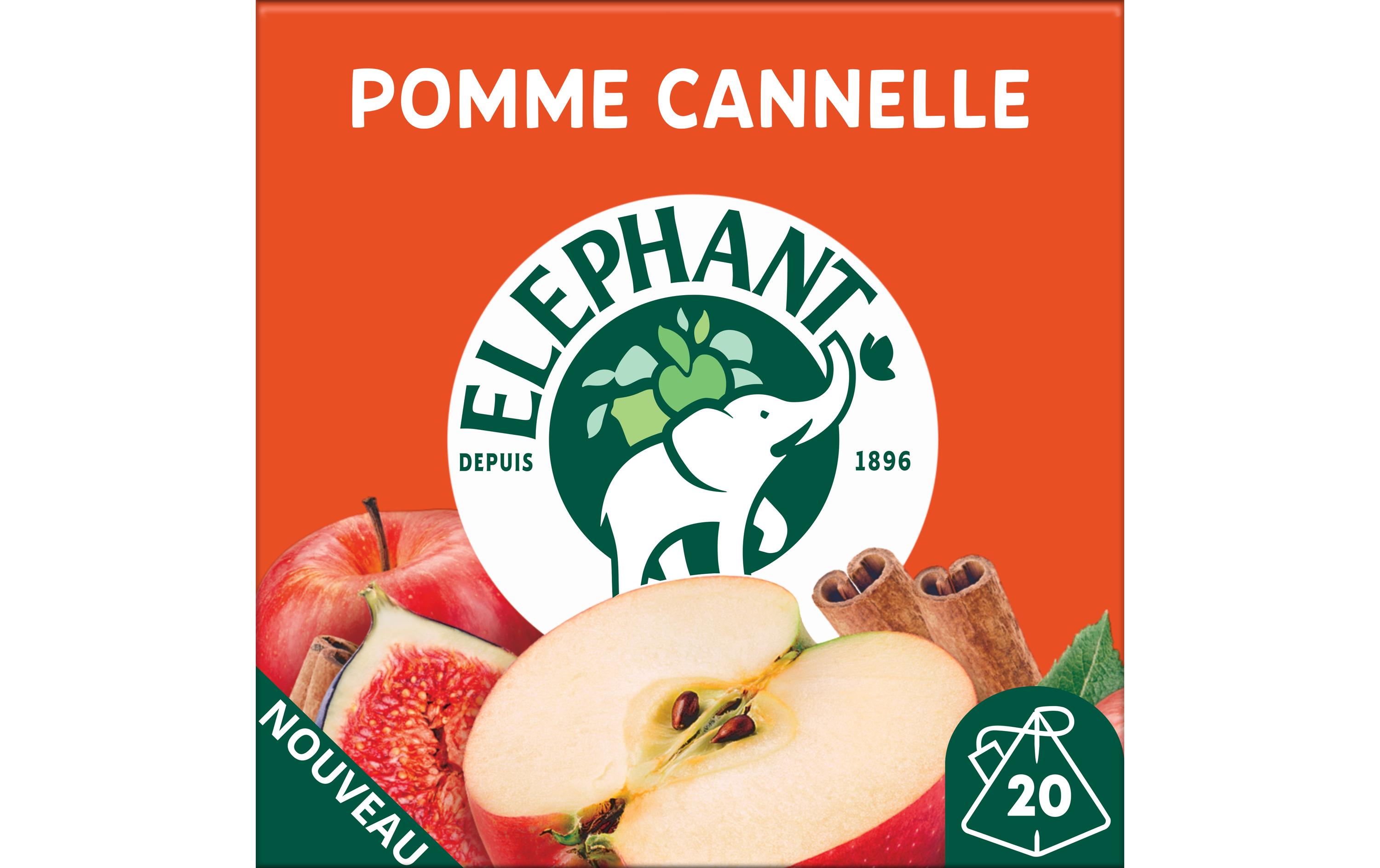Eléphant Teebeutel Infusion Pomme Cannelle 20 Stück